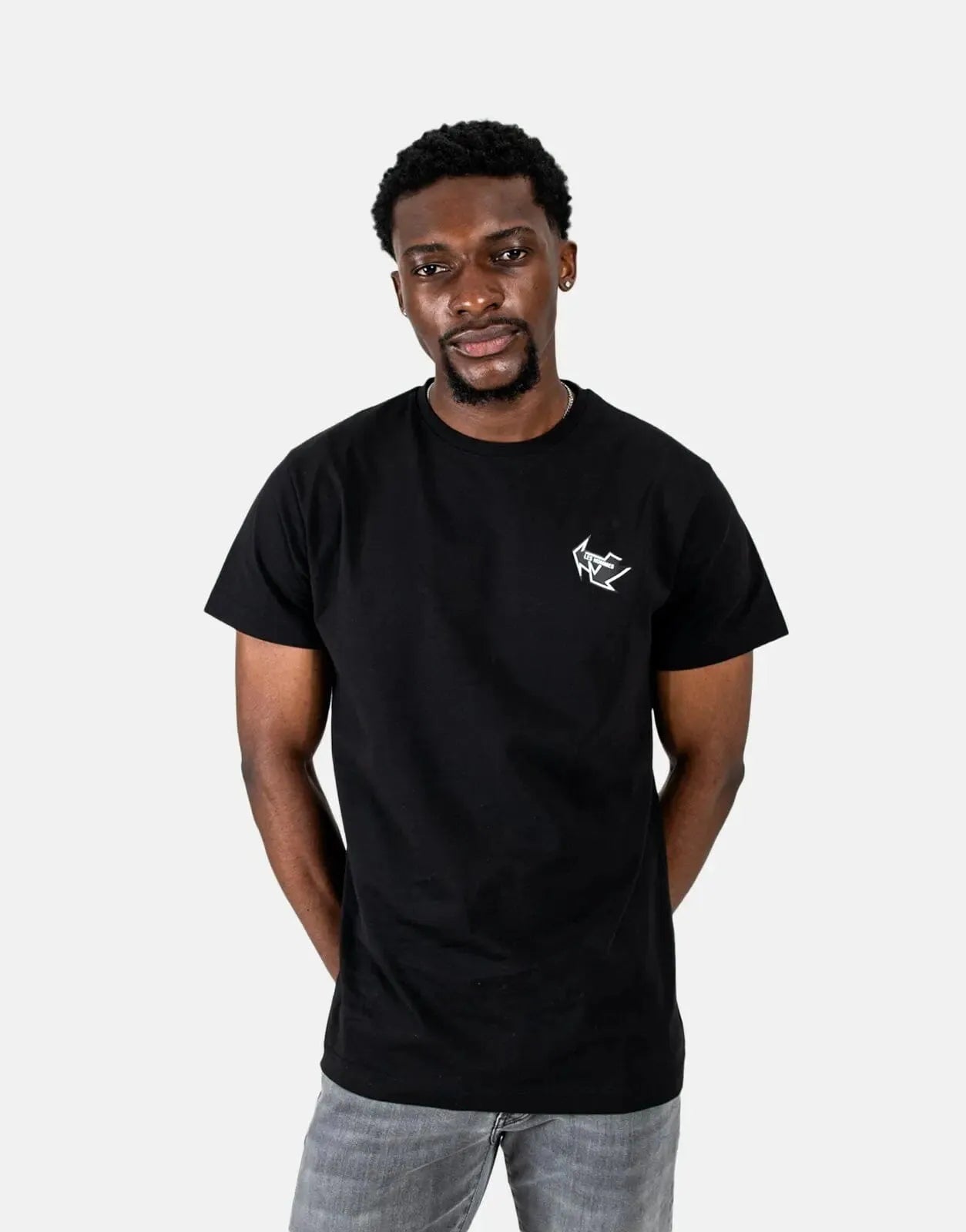 Les Hommes Arrow Back Print Black T-Shirt Les Hommes