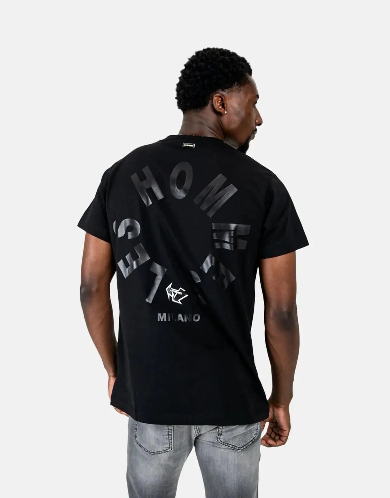 Les Hommes Arrow Back Print Black T-Shirt Les Hommes