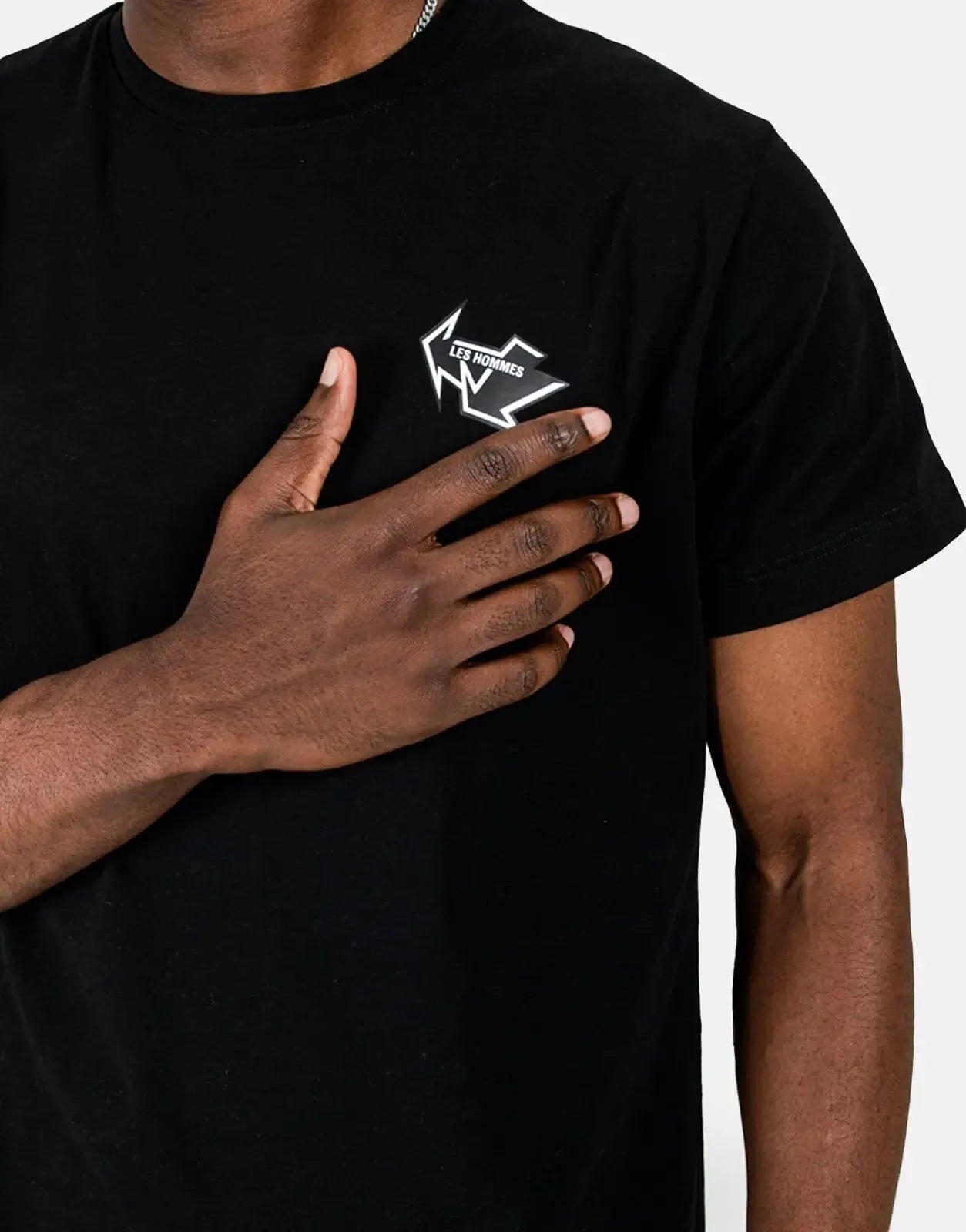 Les Hommes Arrow Back Print Black T-Shirt Les Hommes