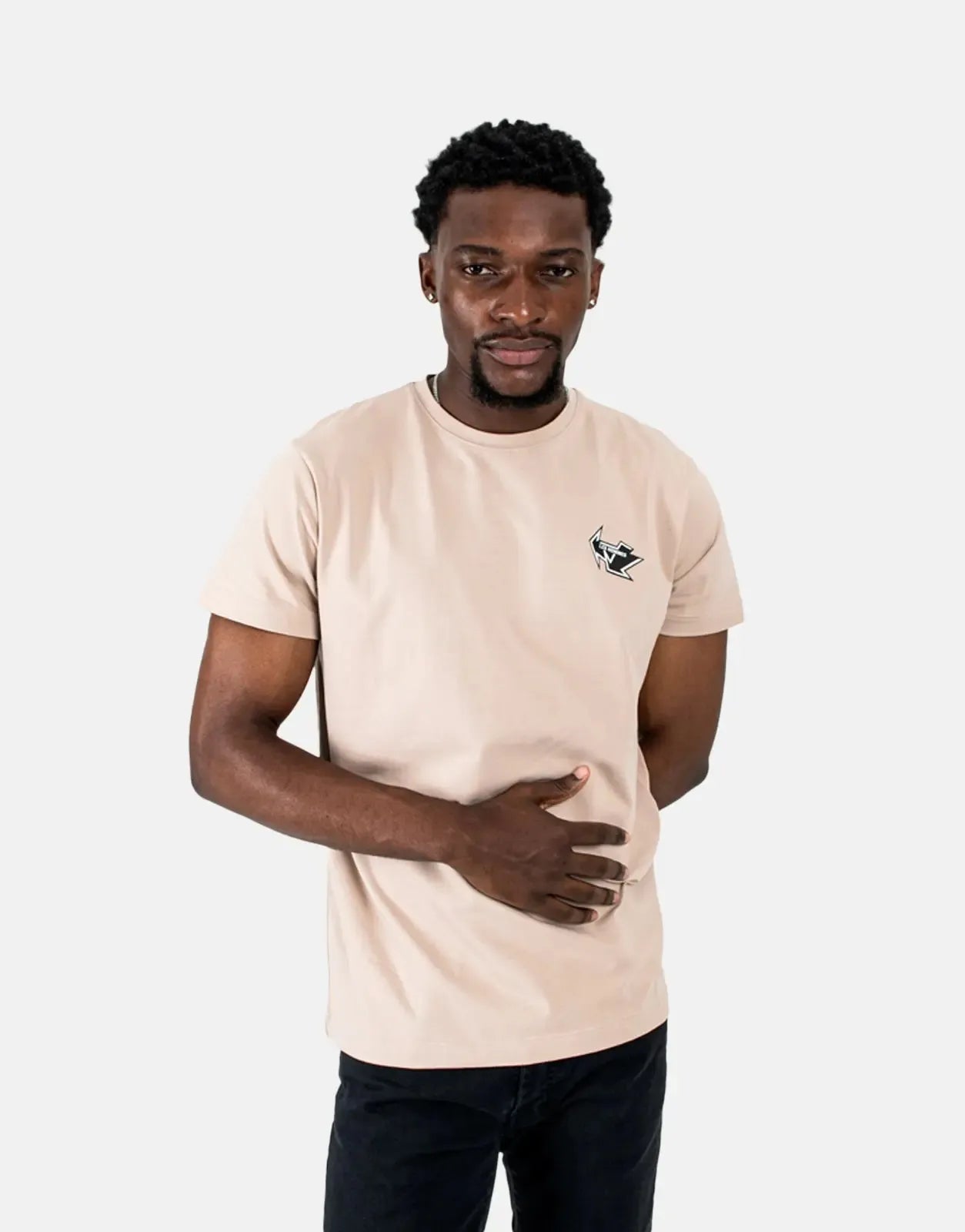 Les Hommes Arrow back Print Stone T-Shirt Les Hommes