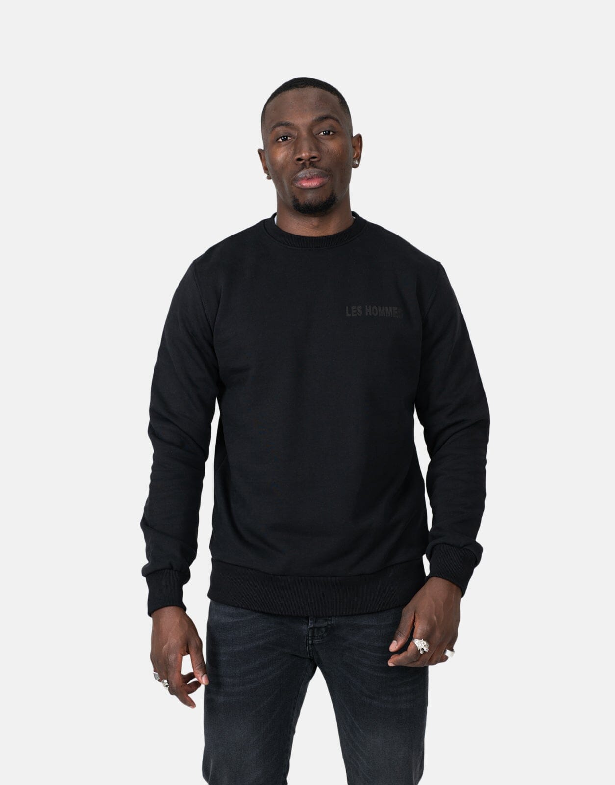Les Hommes Headphones Black Sweatshirt - Les Hommes