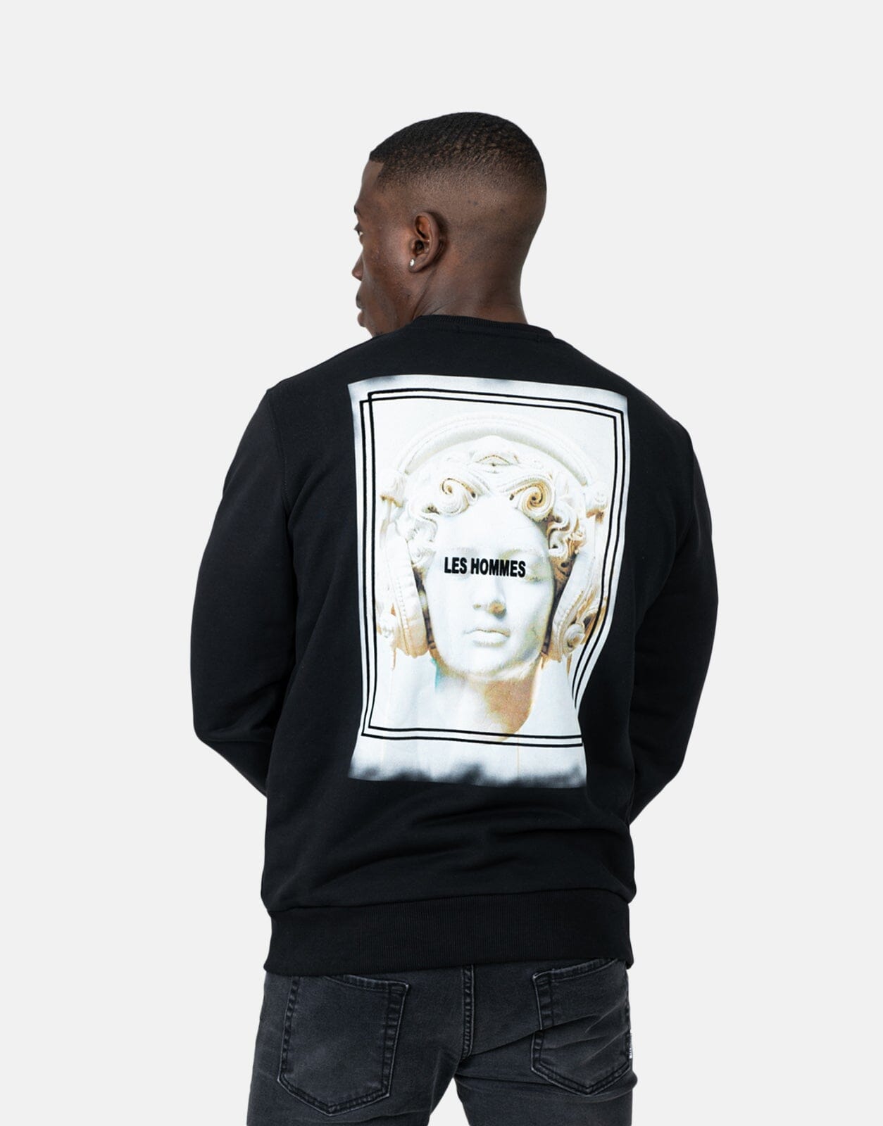 Les Hommes Headphones Black Sweatshirt - Les Hommes