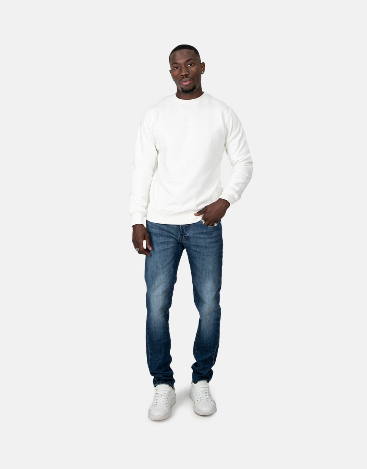 Les Hommes Flower White Sweatshirt - Les Hommes