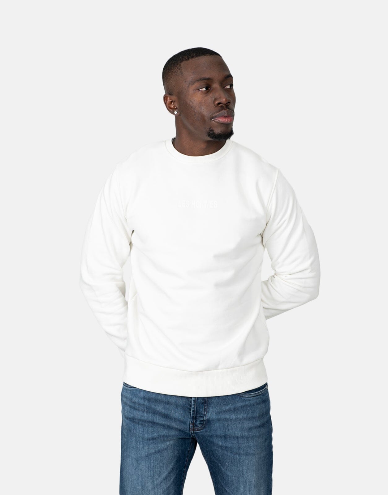 Les Hommes Flower White Sweatshirt - Les Hommes