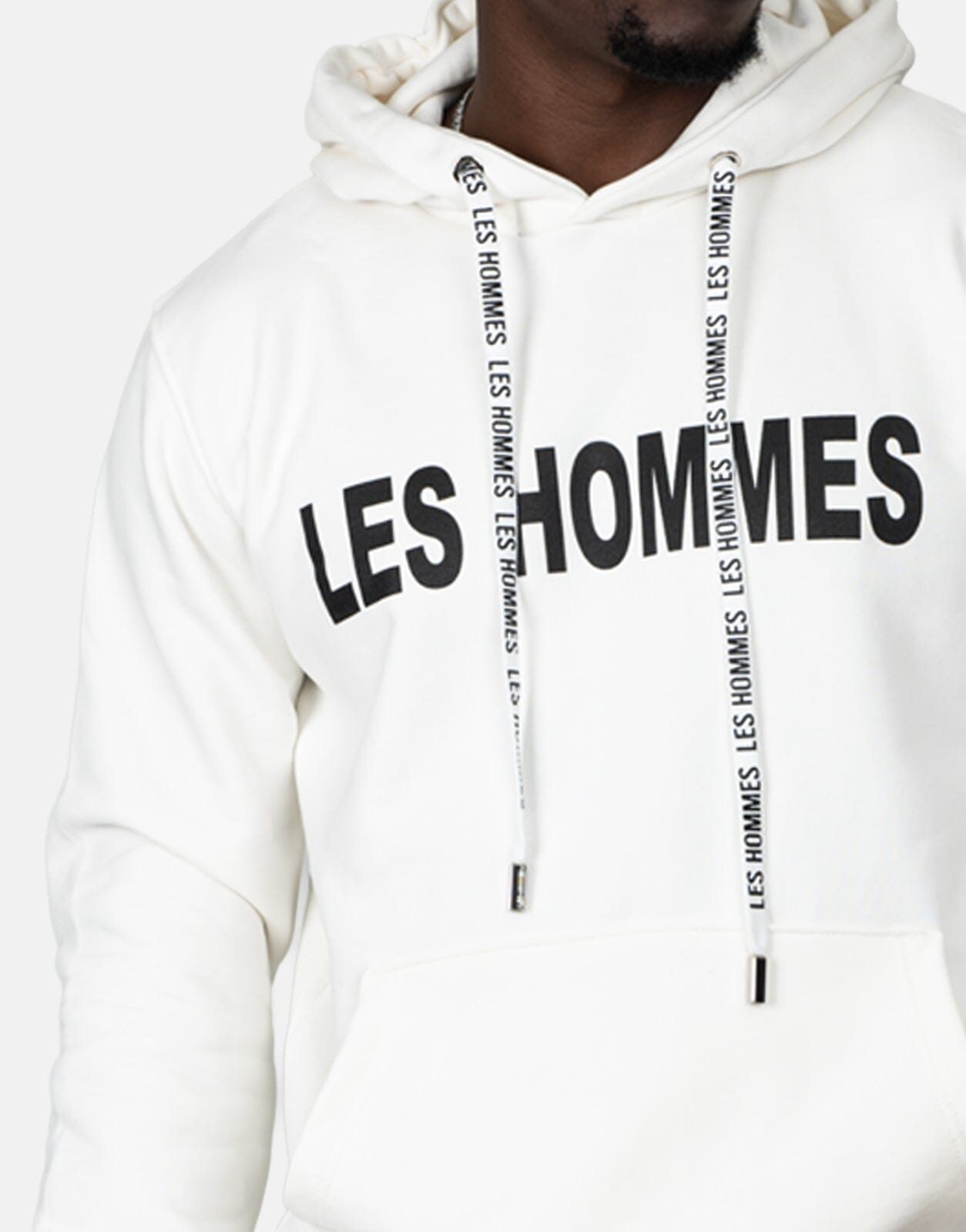 Les Hommes Chest Font White Sweatshirt - Les Hommes
