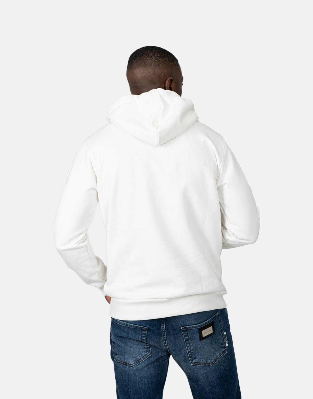 Les Hommes Chest Font White Sweatshirt - Les Hommes