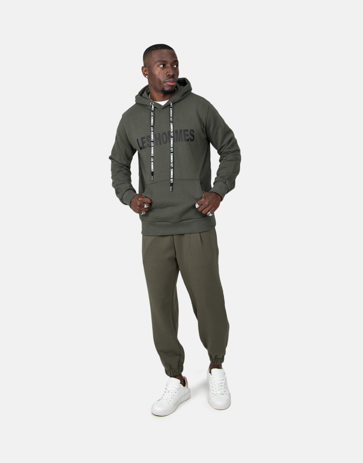 Les Hommes Heavy Military Green Sweatpants - Les Hommes