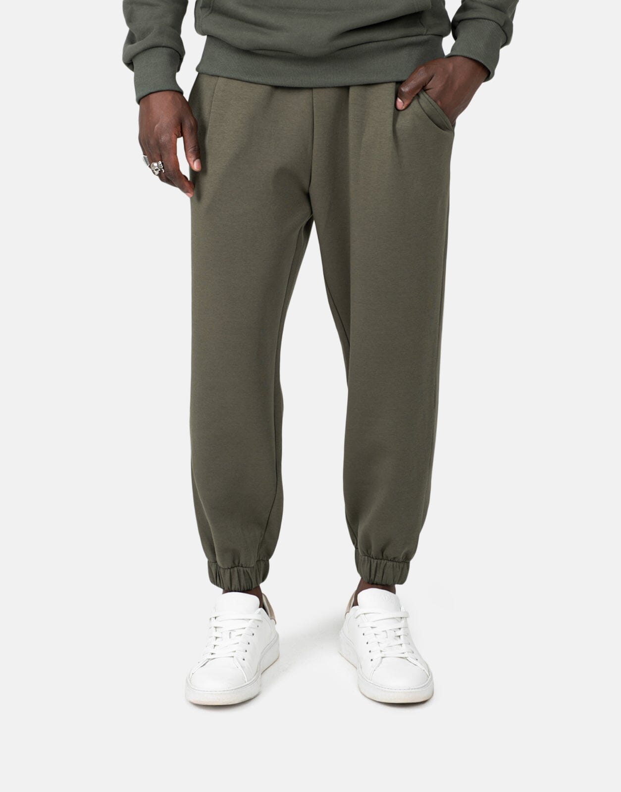 Les Hommes Heavy Military Green Sweatpants - Les Hommes