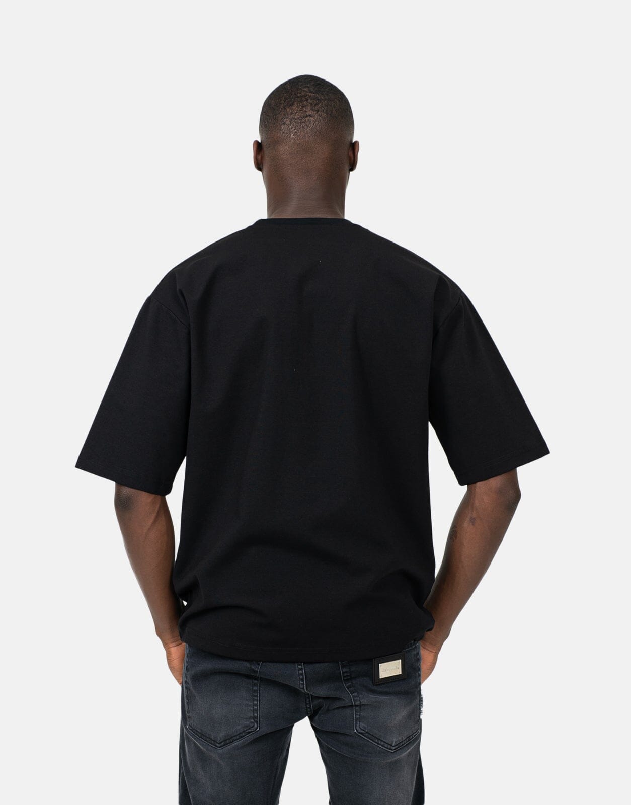 Les Hommes Over Vinyl Black T-Shirt - Les Hommes