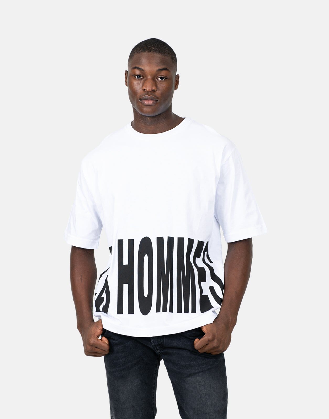 Les Hommes Marco Logo White T-Shirt - Les Hommes