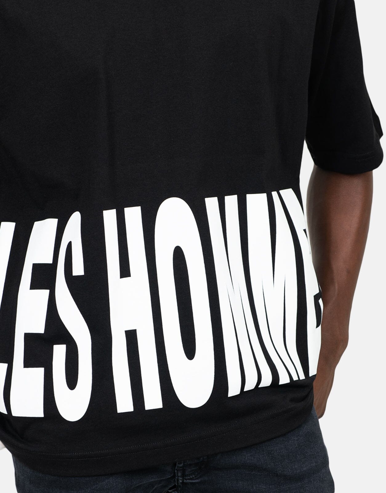 Les Hommes Marco Logo Black T-Shirt - Les Hommes