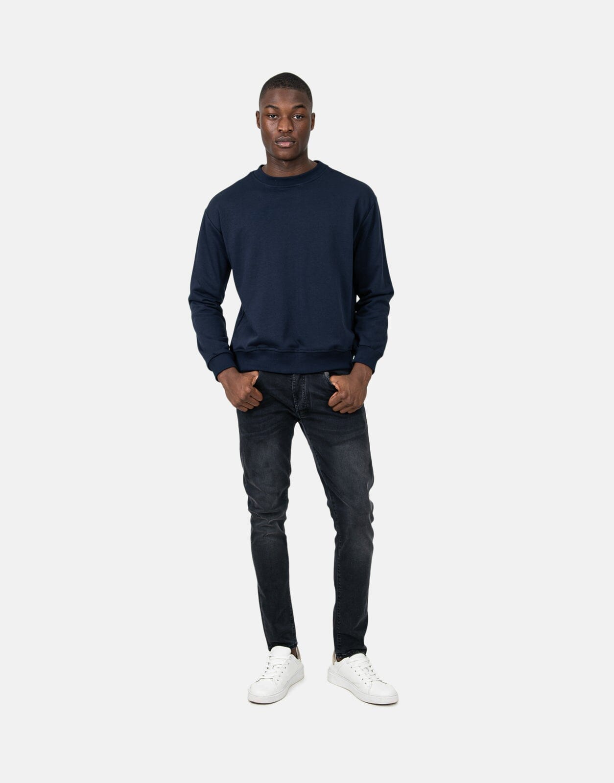 Les Hommes Back Font Blue Sweatshirt - Les Hommes