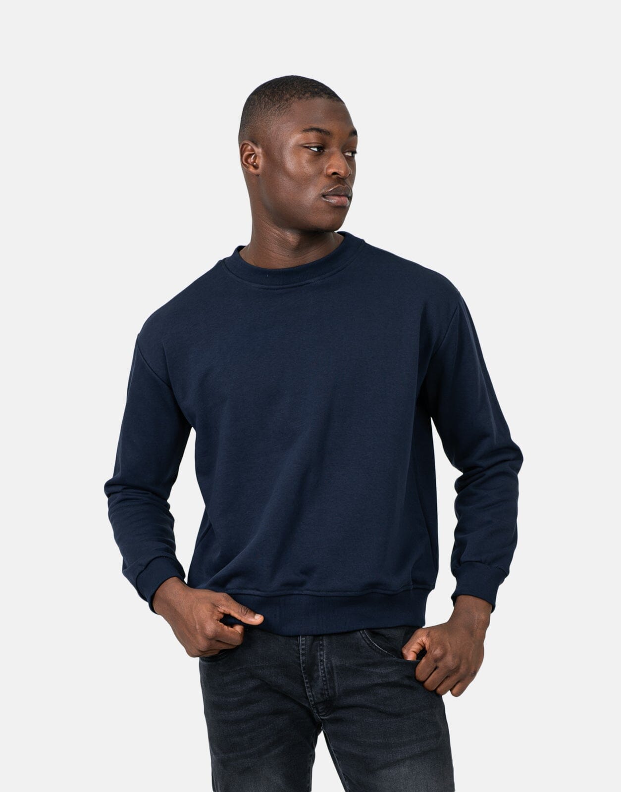 Les Hommes Back Font Blue Sweatshirt - Les Hommes