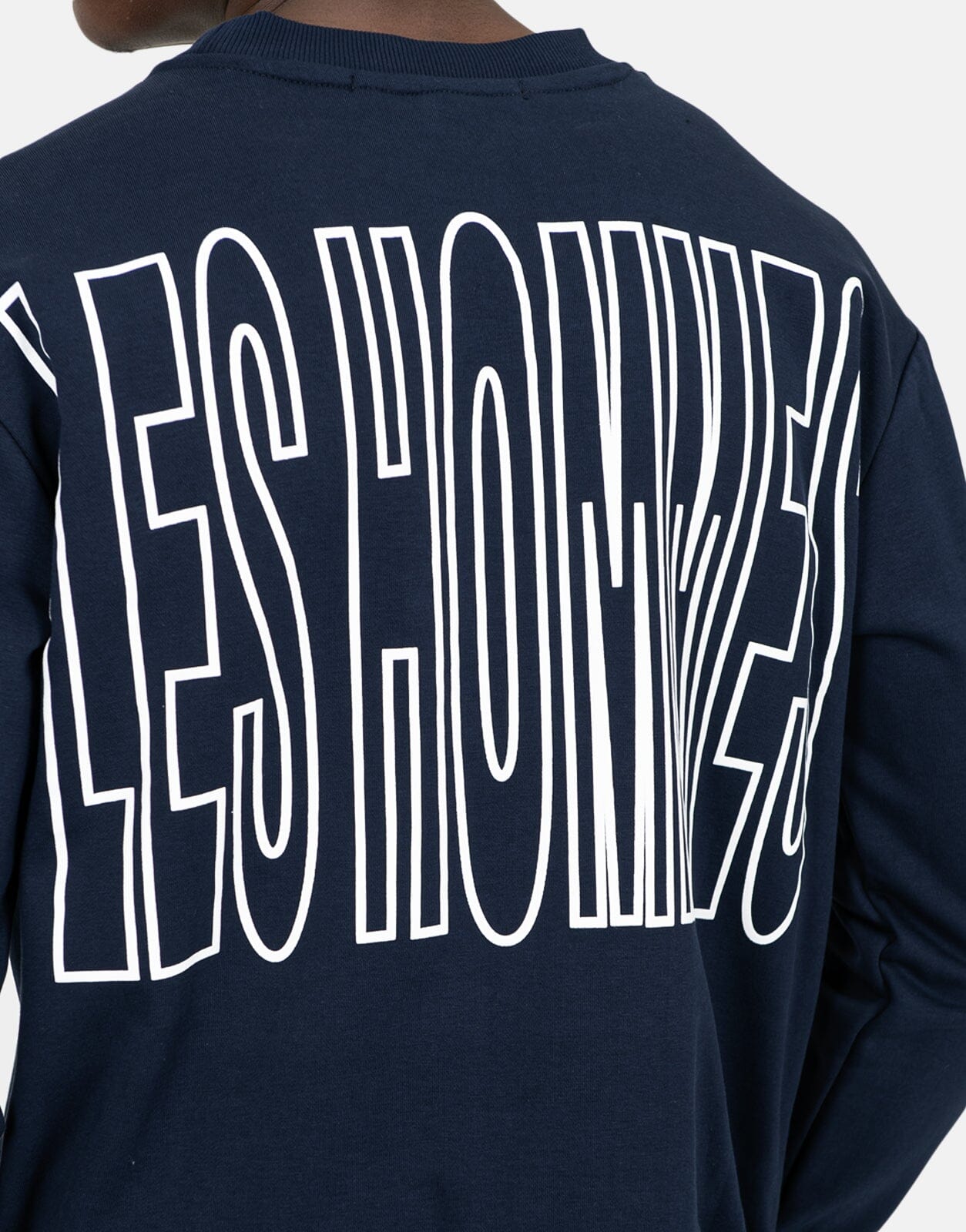 Les Hommes Back Font Blue Sweatshirt - Les Hommes