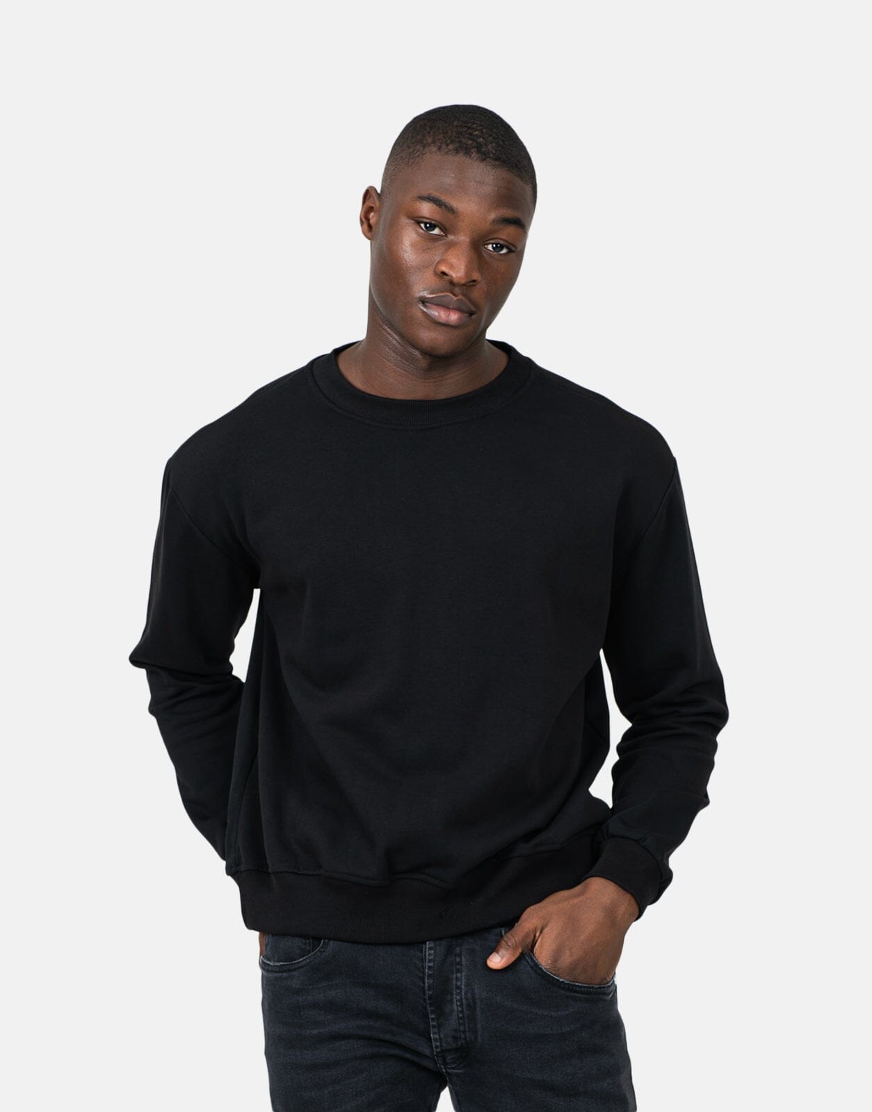 Les Hommes Back Font Black Sweatshirt - Les Hommes