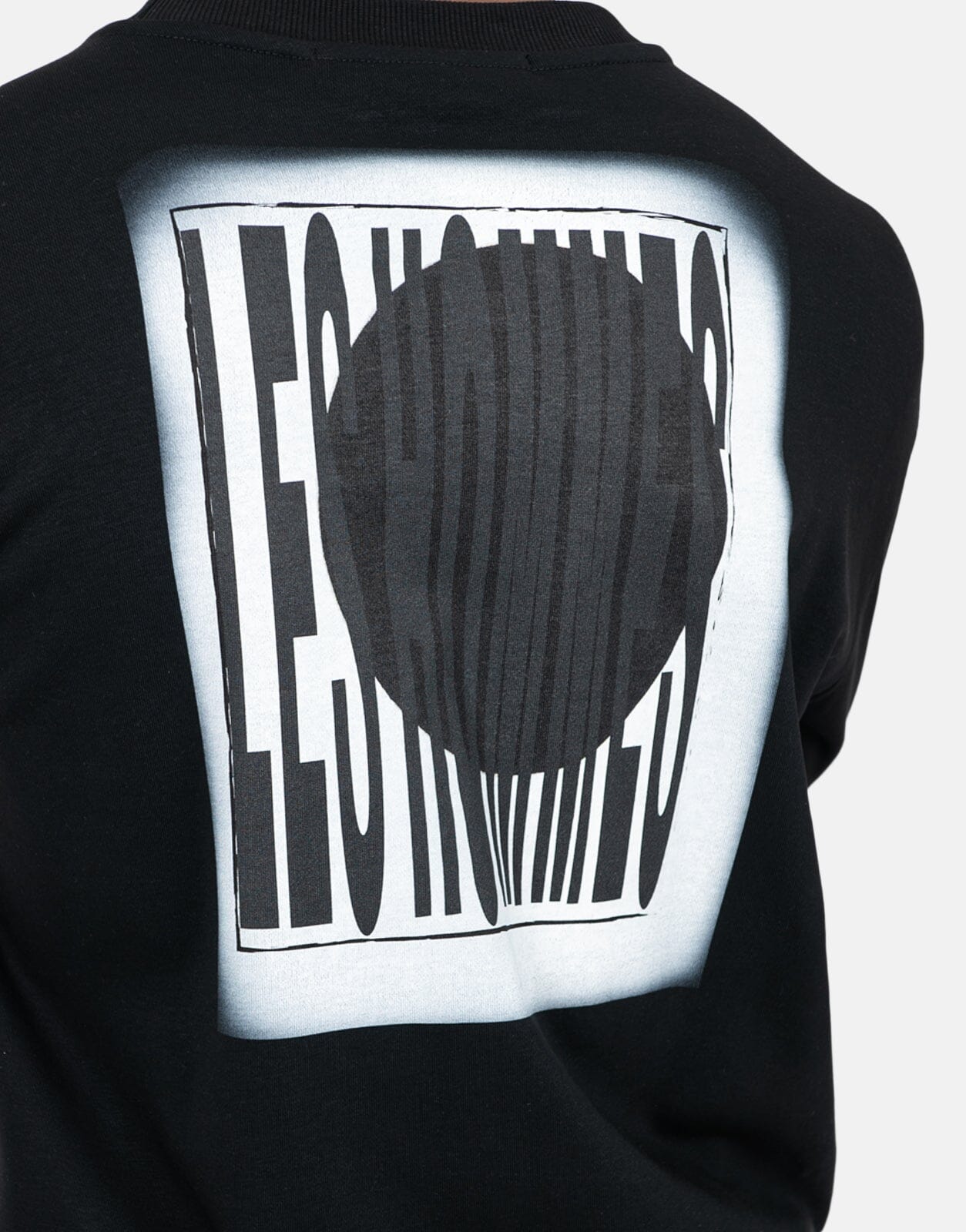Les Hommes Back Font Black Sweatshirt - Les Hommes