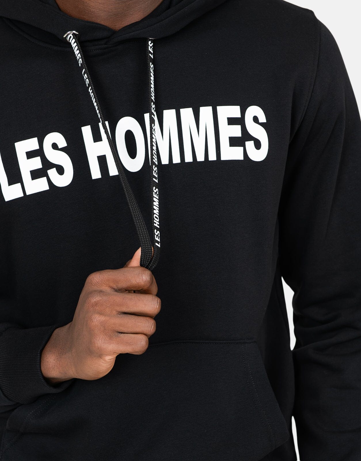 Les Hommes Font Black Hoodie - Les Hommes