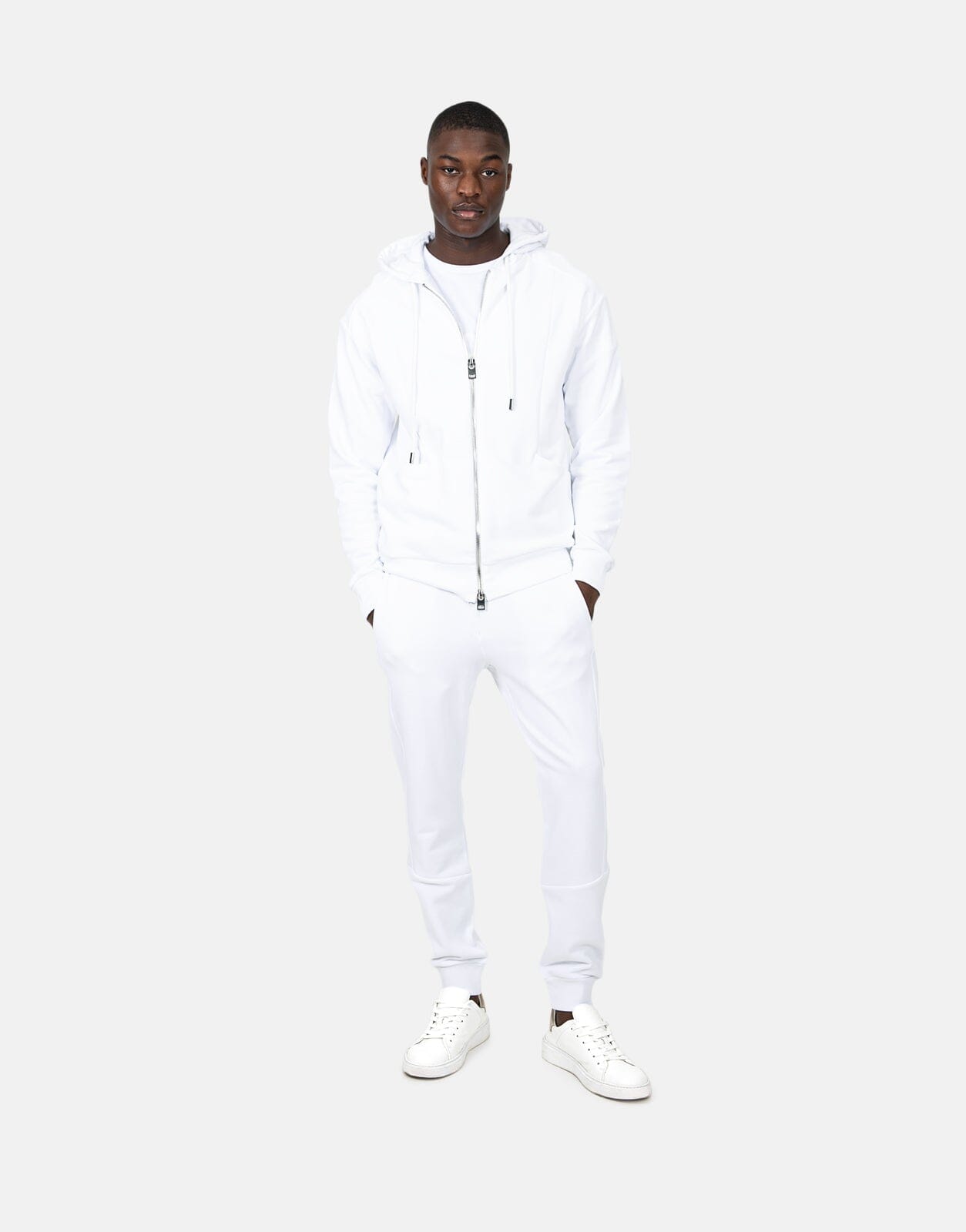 Les Hommes Zip White Sweatshirt - Les Hommes