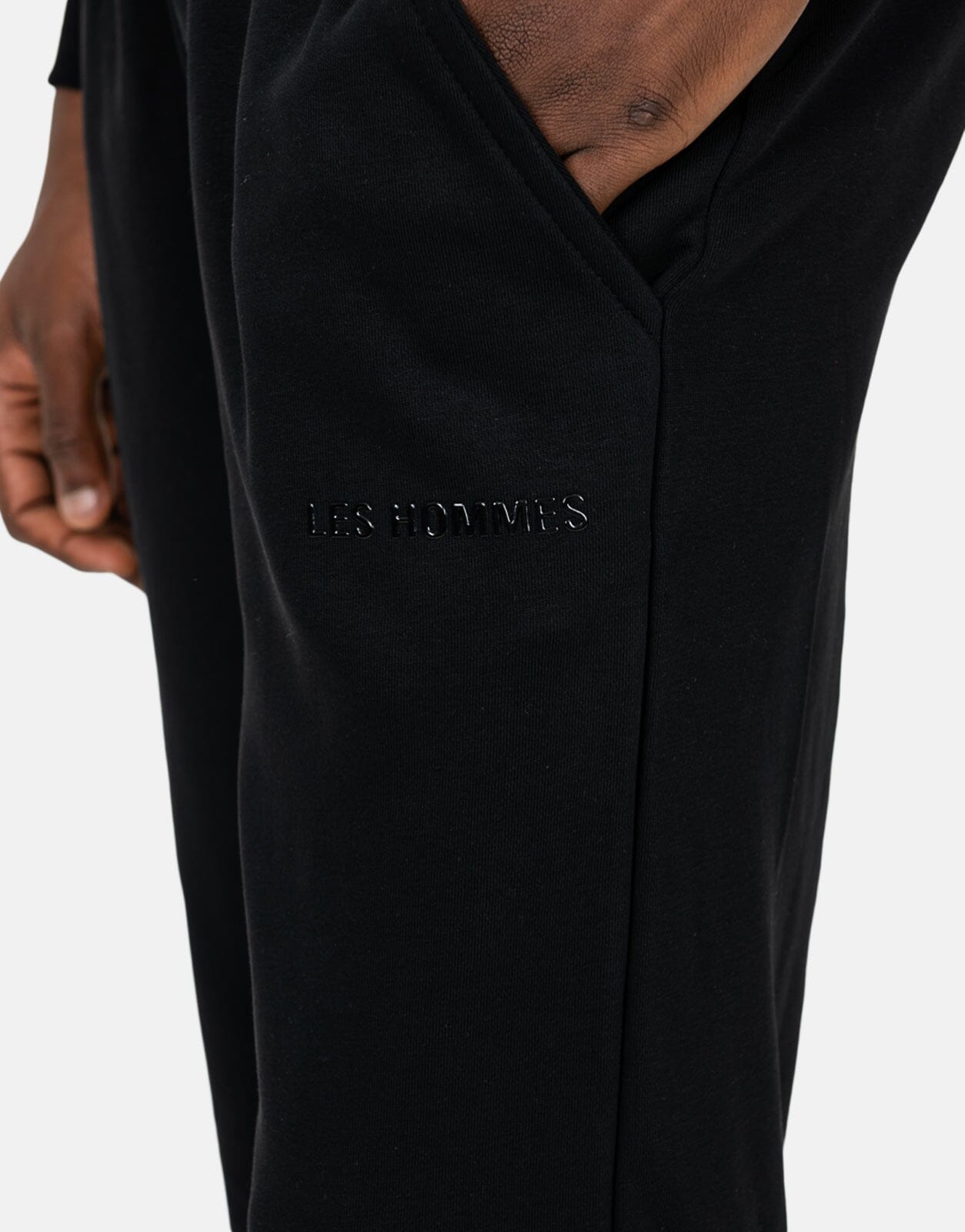 Les Hommes Logo Jogger Black Sweatpants - Les Hommes