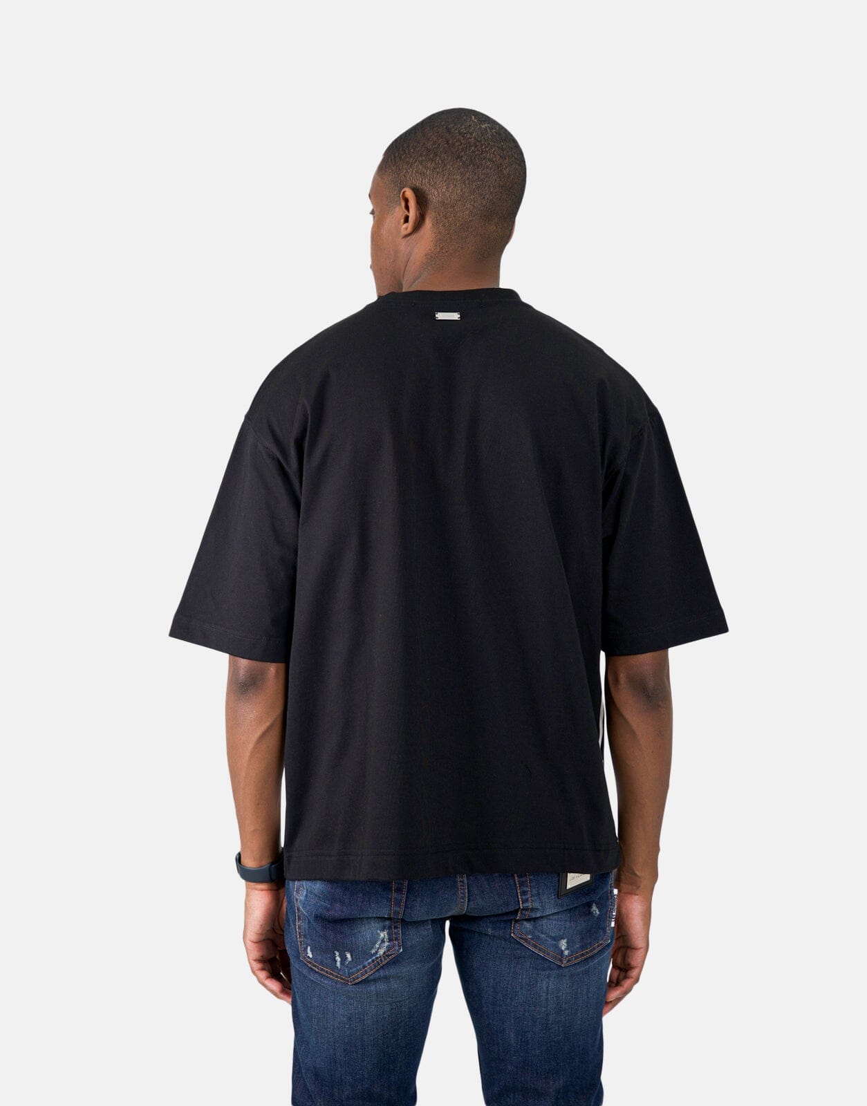 Les Hommes Bottom Print Black T-Shirt - Les Hommes