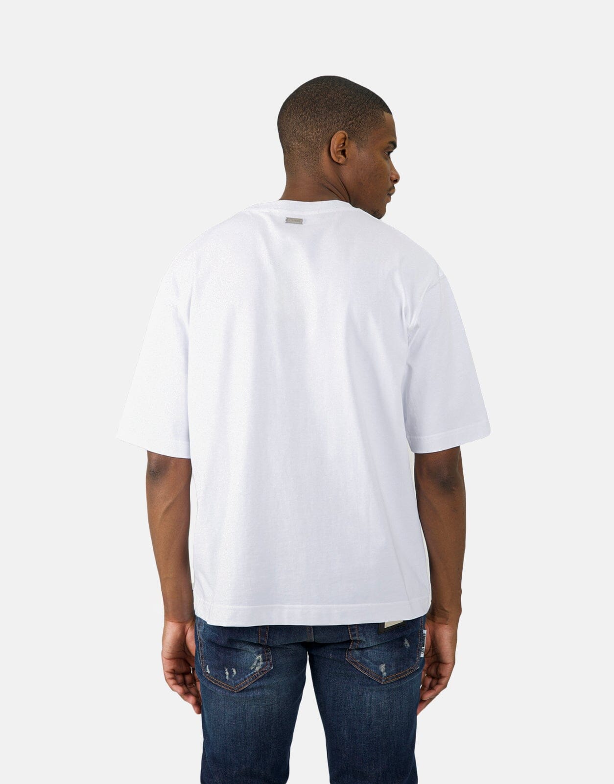 Les Hommes Bottom Print White T-Shirt - Les Hommes