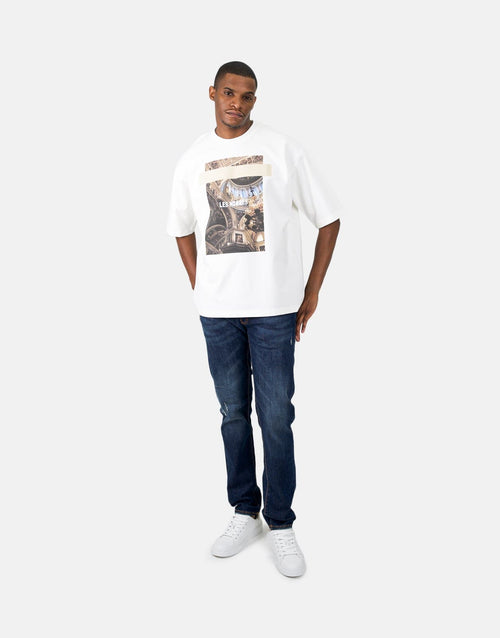 Les Homme Cathedral Print Oversized White T-Shirt - Les Hommes