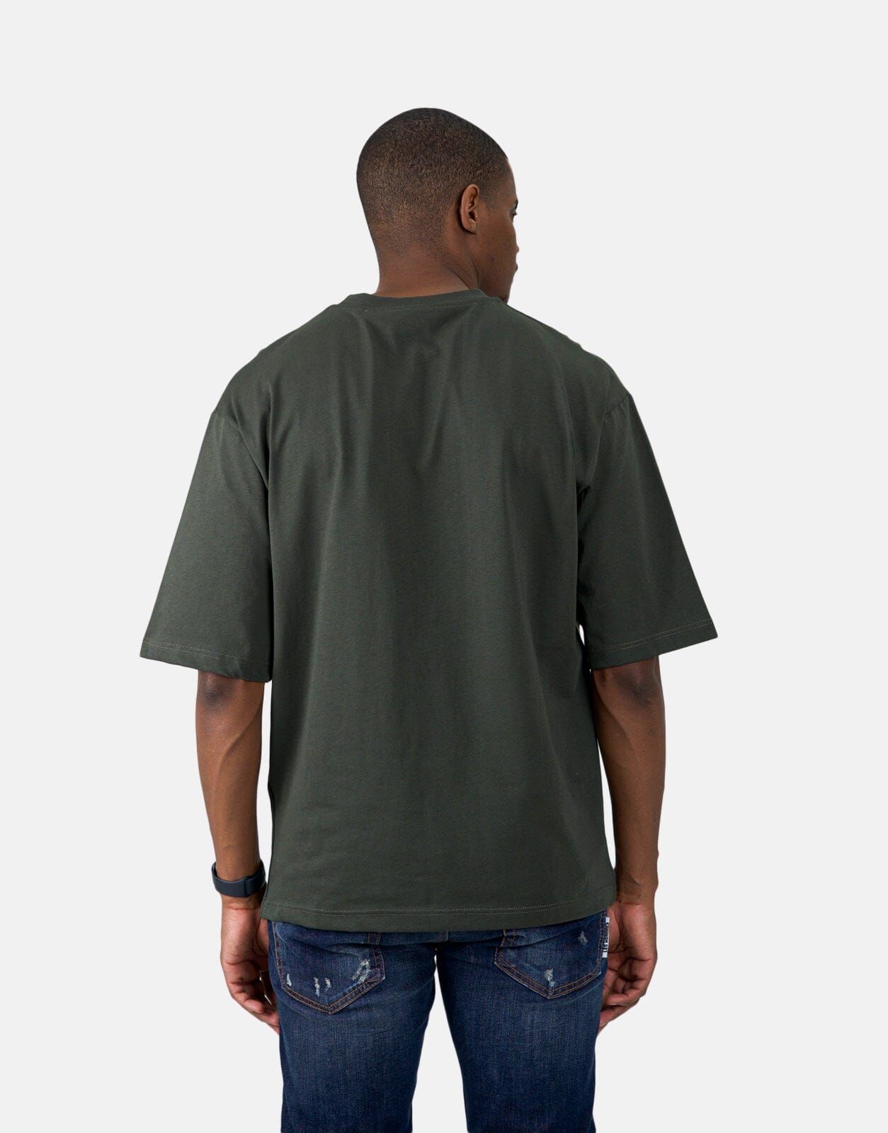 Les Hommes Green Square Mil Green T-Shirt - Les Hommes