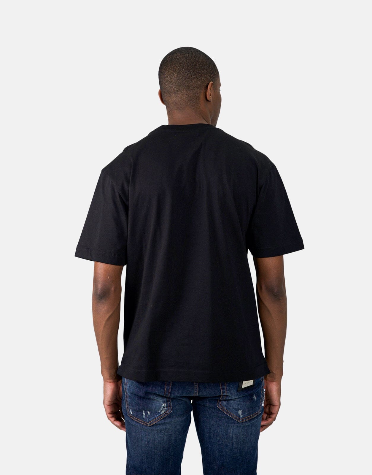 Les Hommes Black Label Paillettes Black T-Shirt - Les Hommes