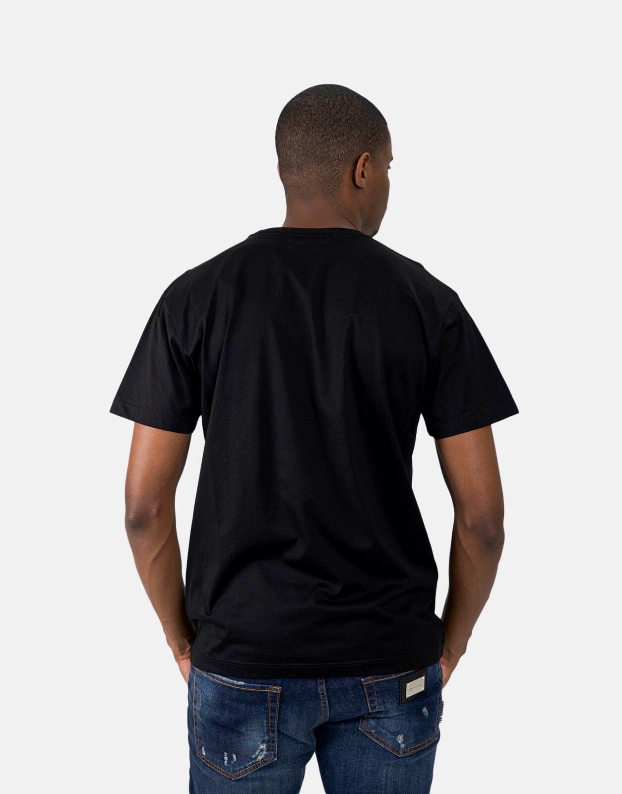 Les Hommes Digital Print Black T-Shirt - Les Hommes