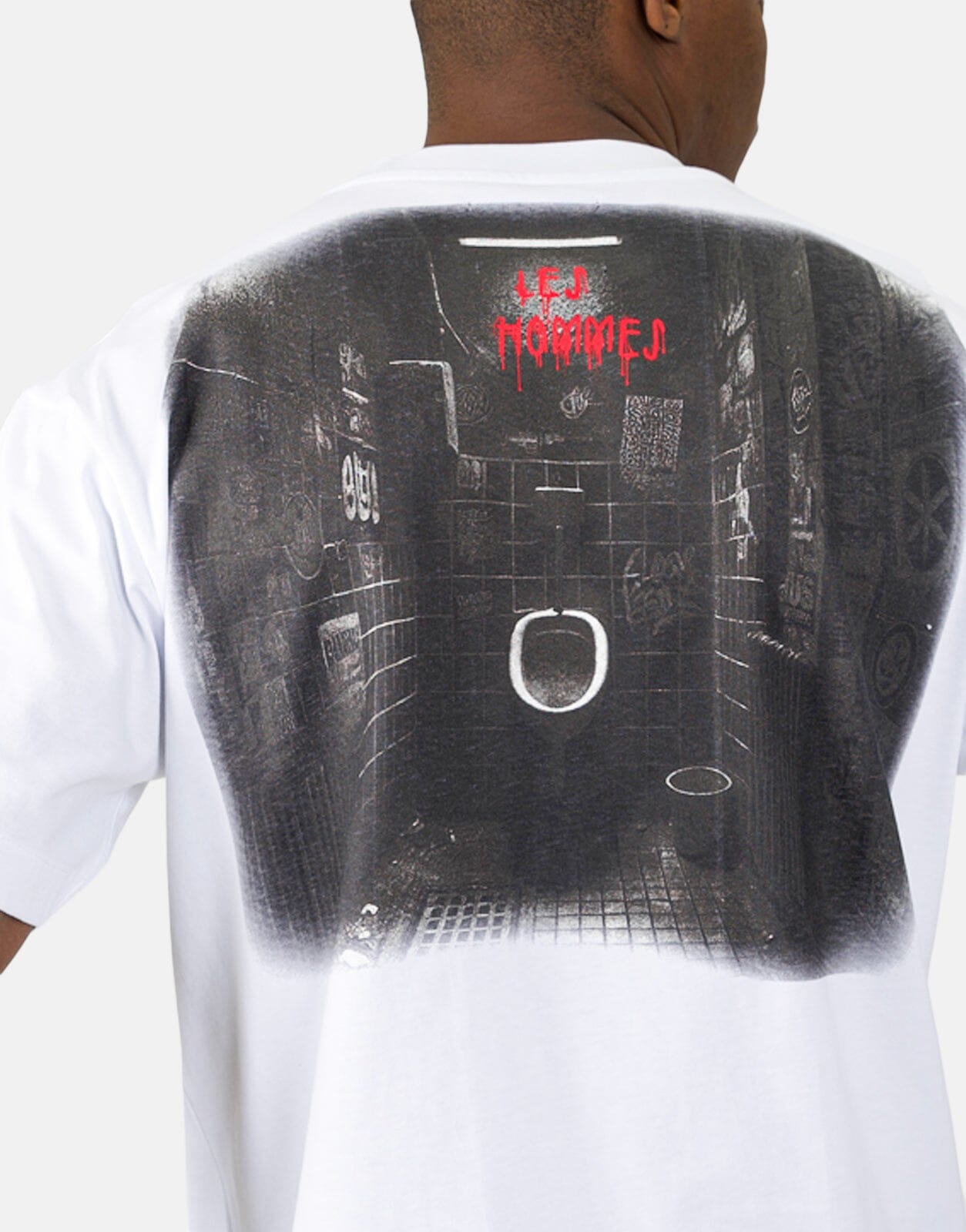 Les Hommes Black Label Freaky White T-Shirt - Les Hommes