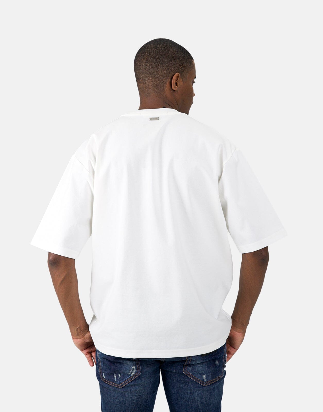 Les Homme Headphones Oversized White T-Shirt - Les Hommes