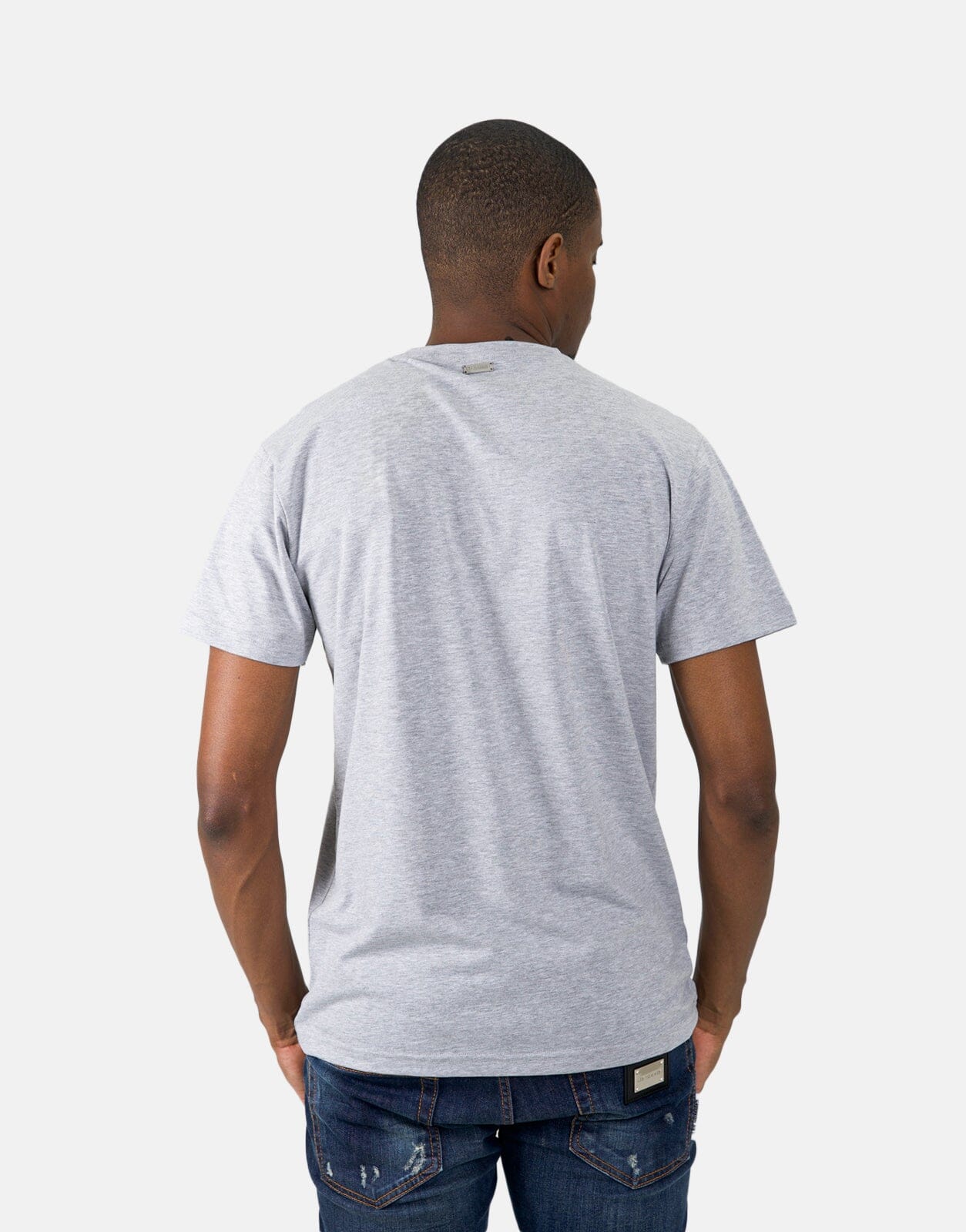 Less Hommes Box Print Grey T-Shirt - Les Hommes