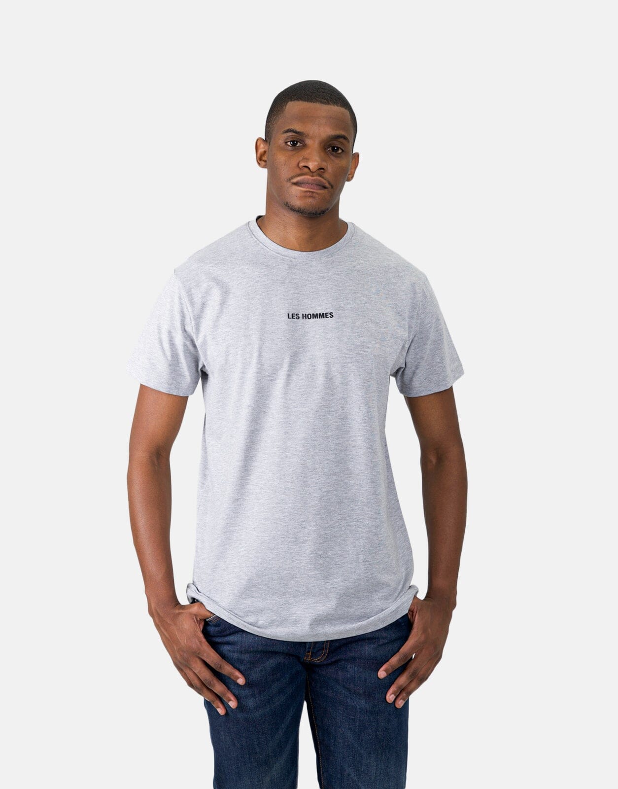 Les Hommes Centre Print Grey T-Shirt - Les Hommes