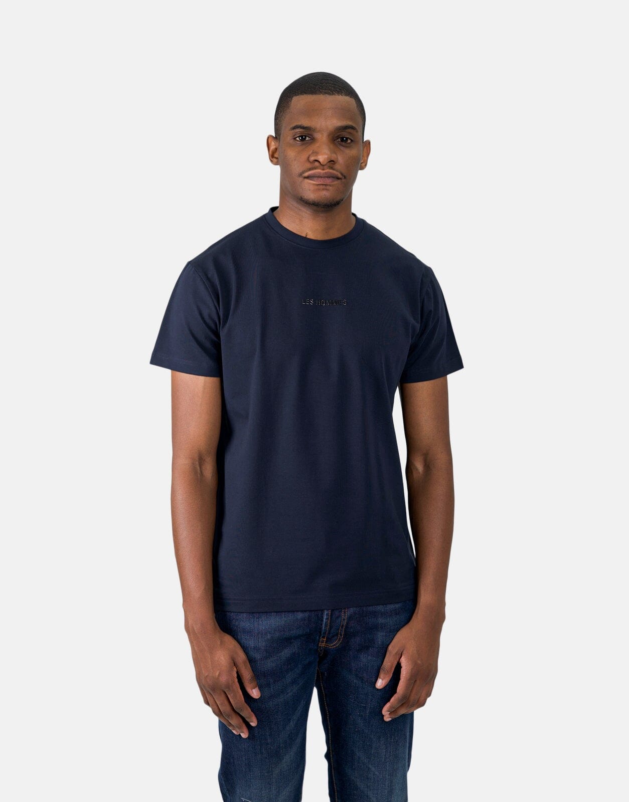 Les Hommes Centre Print Navy T-Shirt - Les Hommes