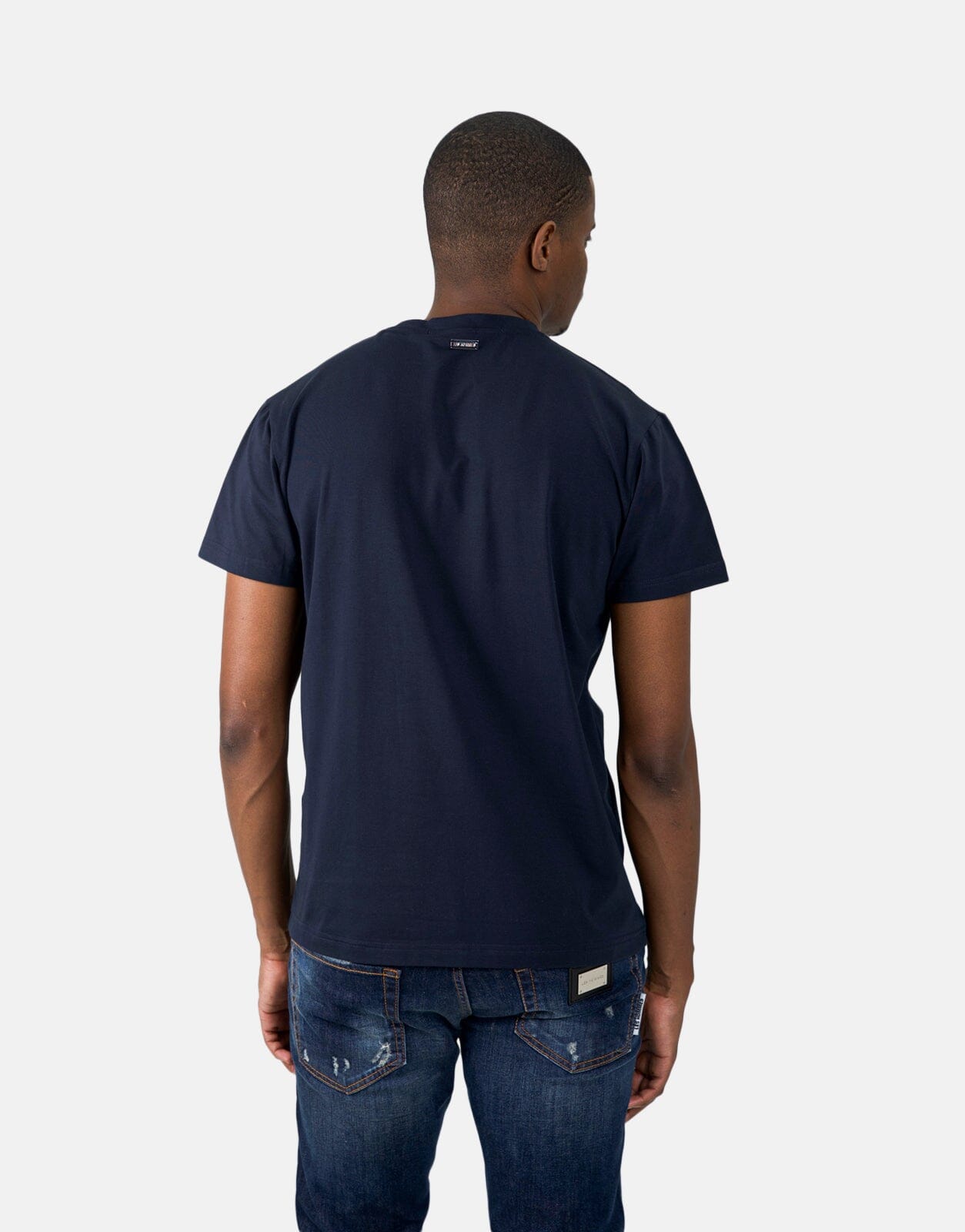 Les Hommes Centre Print Navy T-Shirt - Les Hommes
