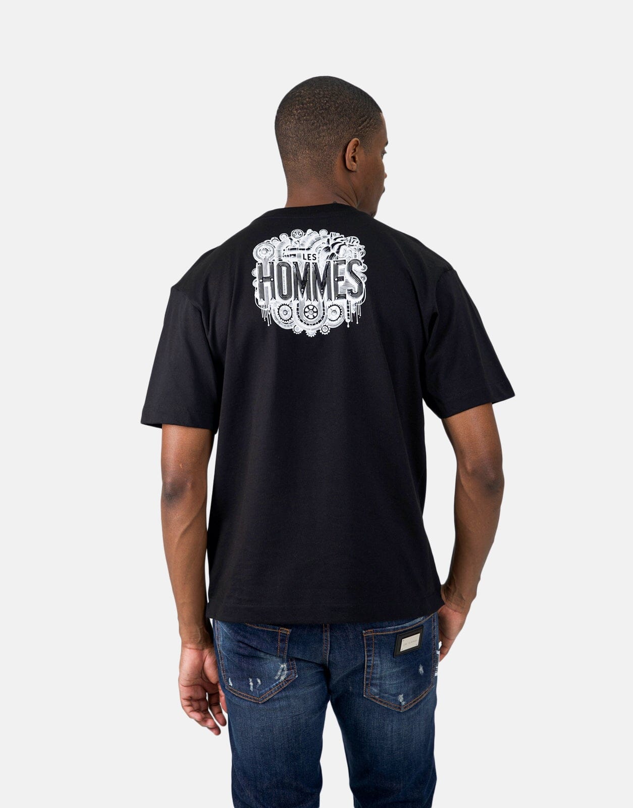 Les Hommes Black Label Dragonfly Black T-Shirt - Les Hommes