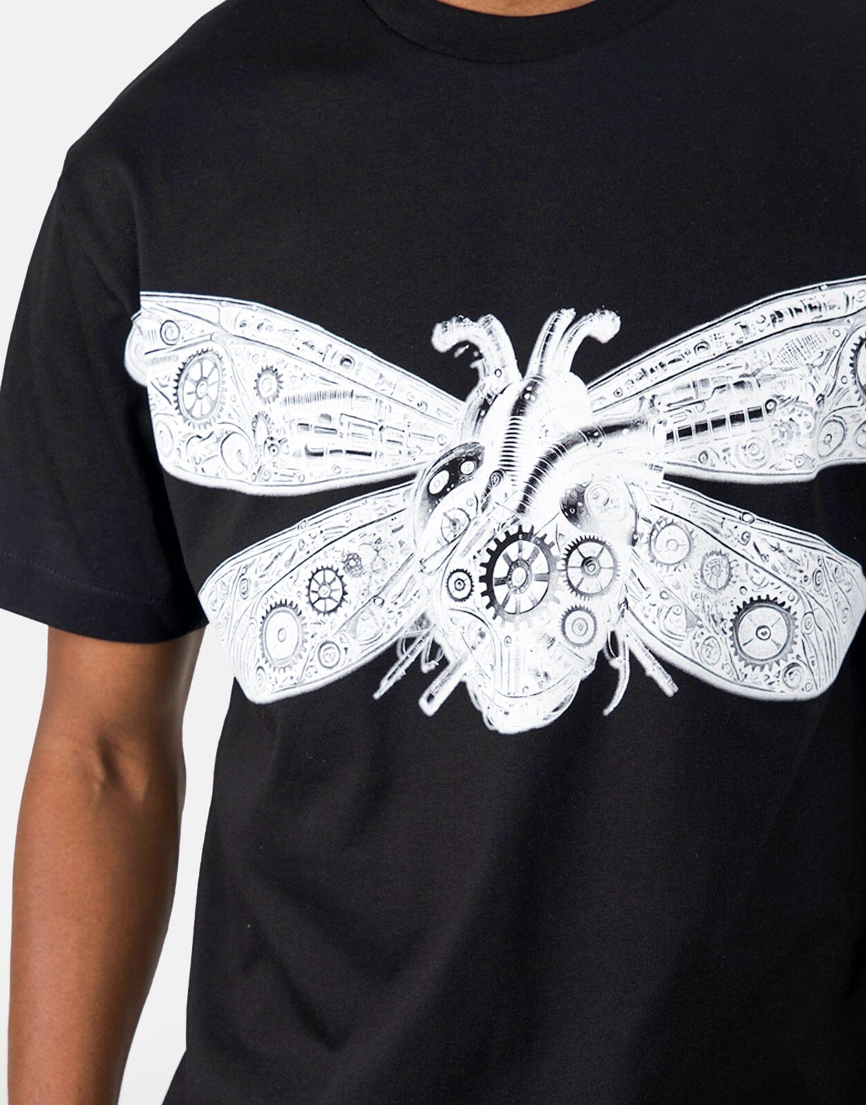 Les Hommes Black Label Dragonfly Black T-Shirt - Les Hommes