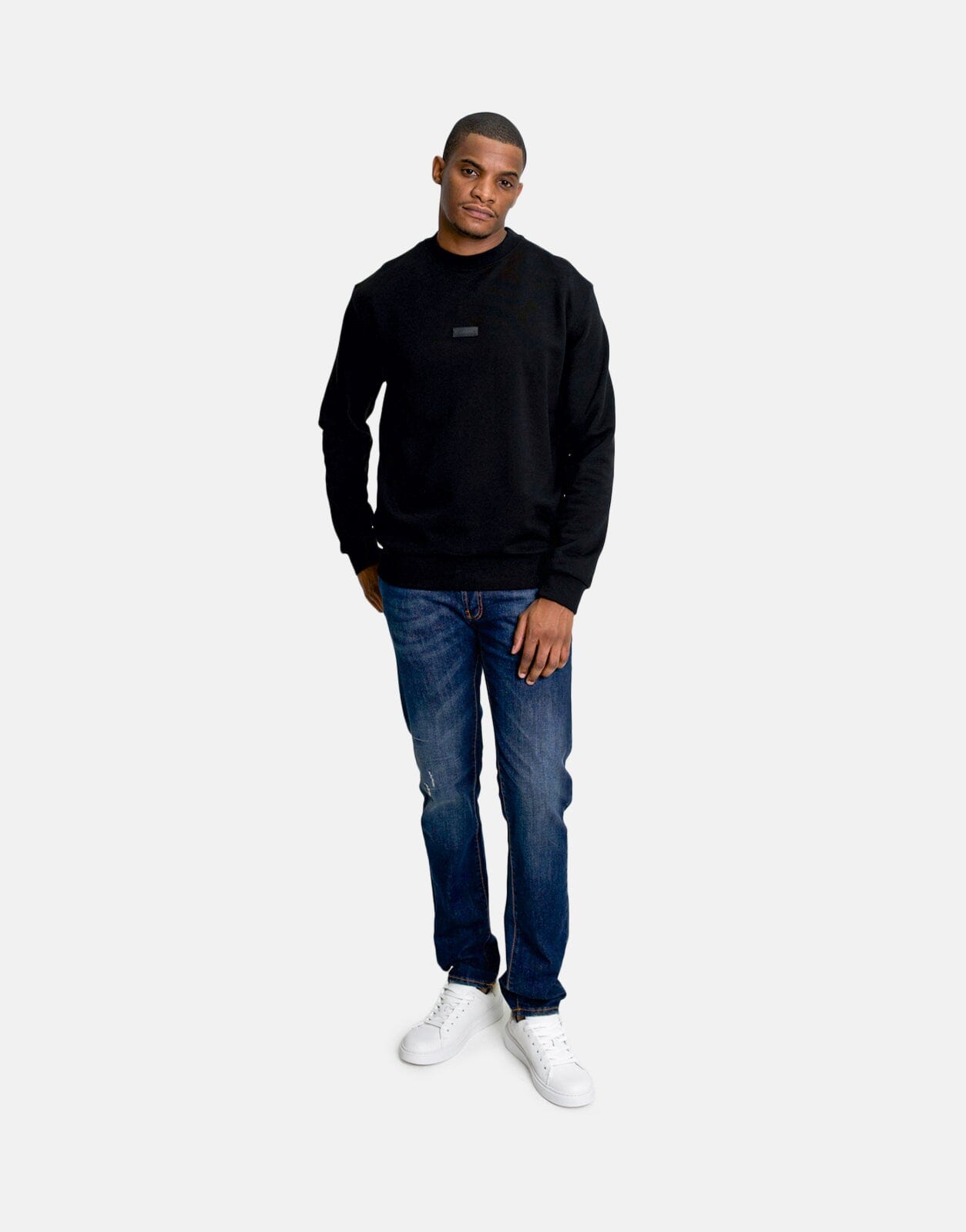 Les Hommes Black Label Back Piercing Black Sweatshirt - Les Hommes