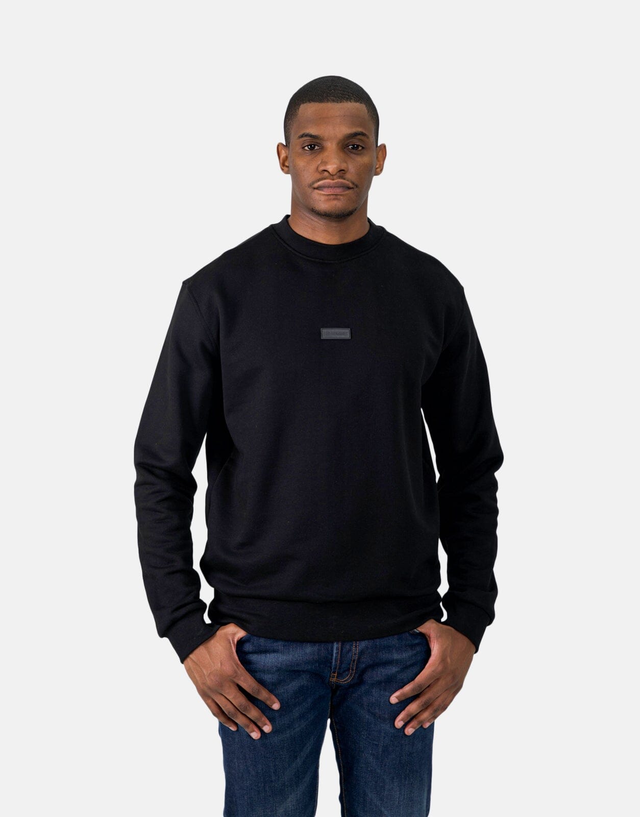 Les Hommes Black Label Back Piercing Black Sweatshirt - Les Hommes