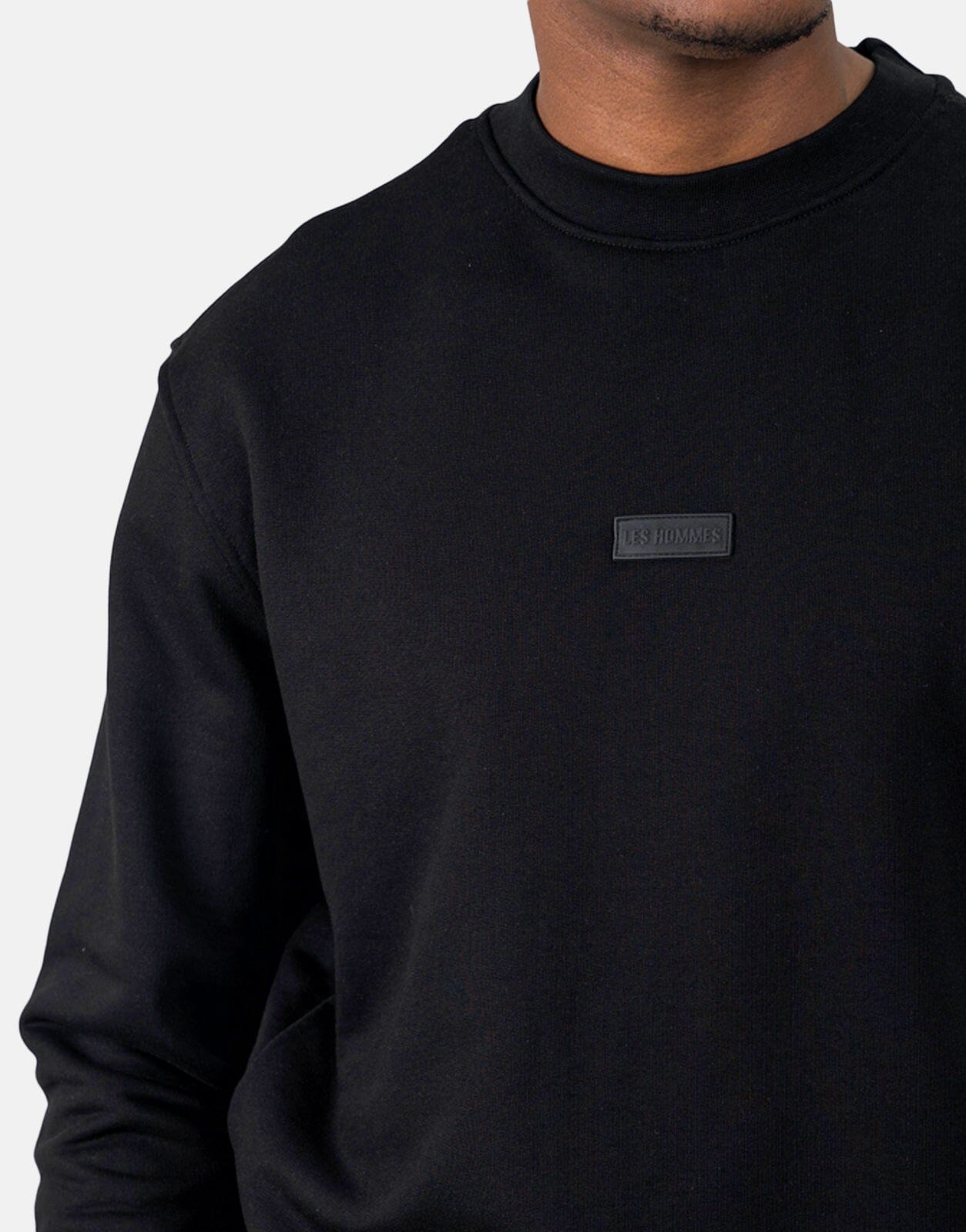 Les Hommes Black Label Back Piercing Black Sweatshirt - Les Hommes