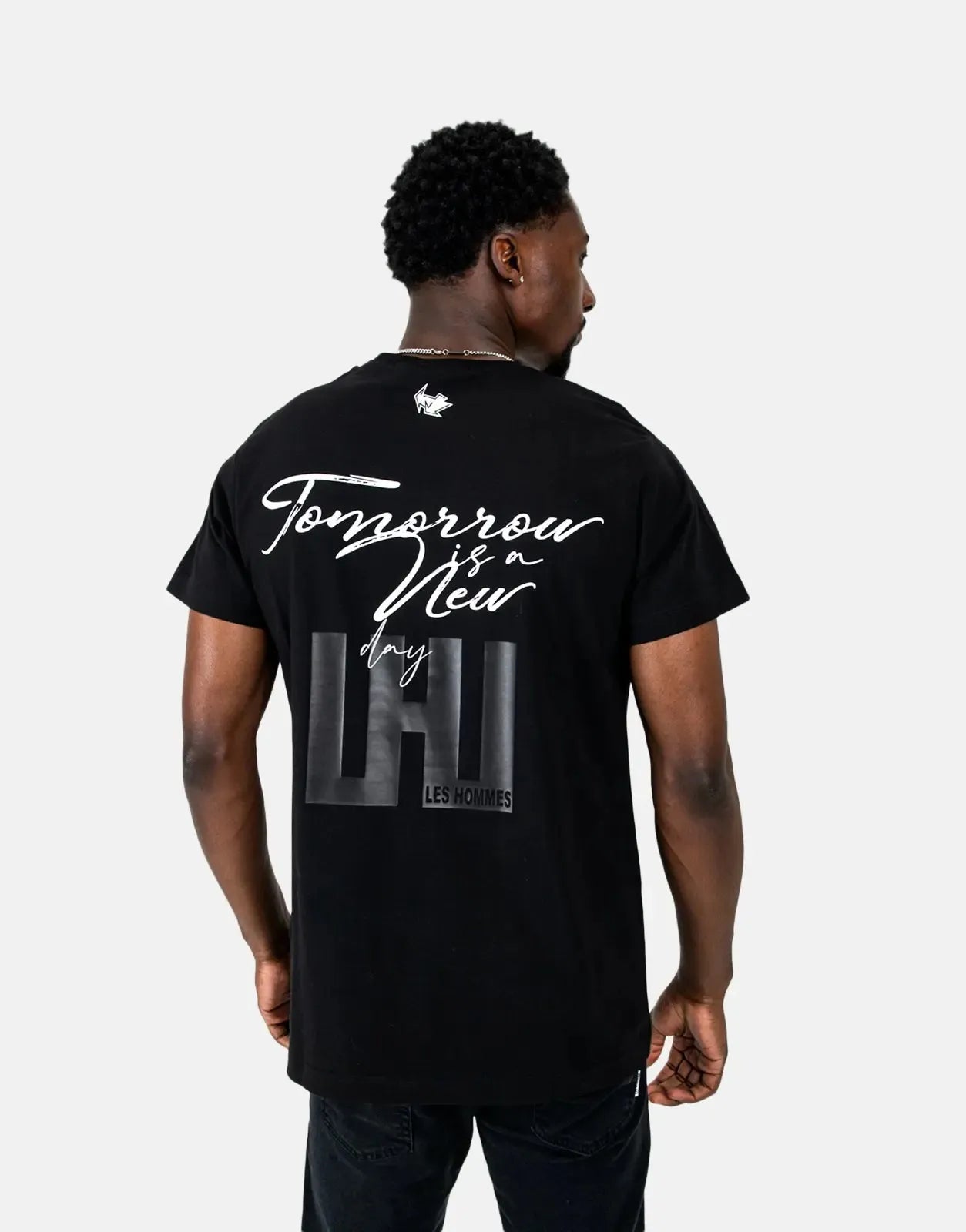 Les Hommes Box Print Black T-Shirt Les Hommes
