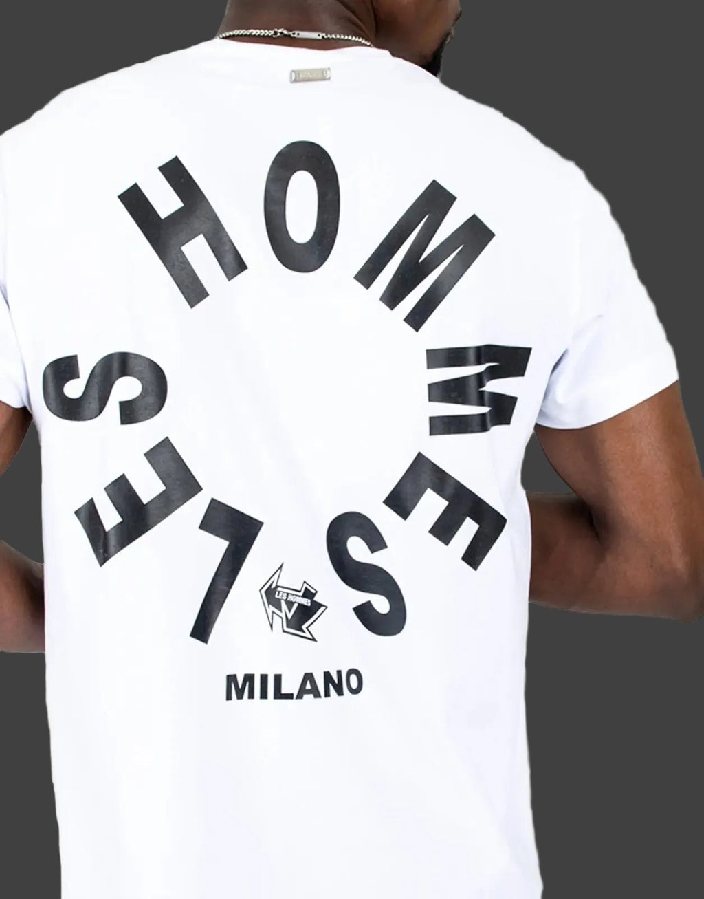 Les Hommes Box Print White T-Shirt Les Hommes