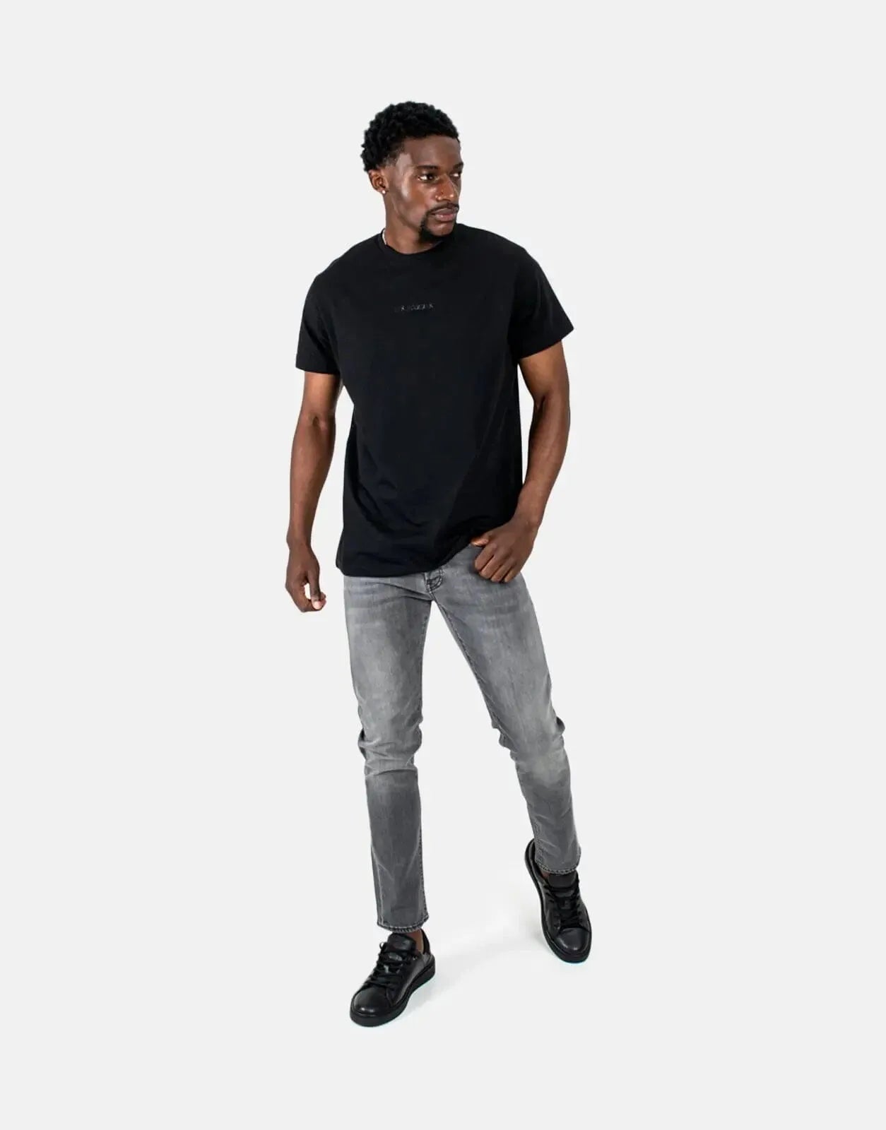 Les Hommes Centre Print Black T-Shirt Les Hommes
