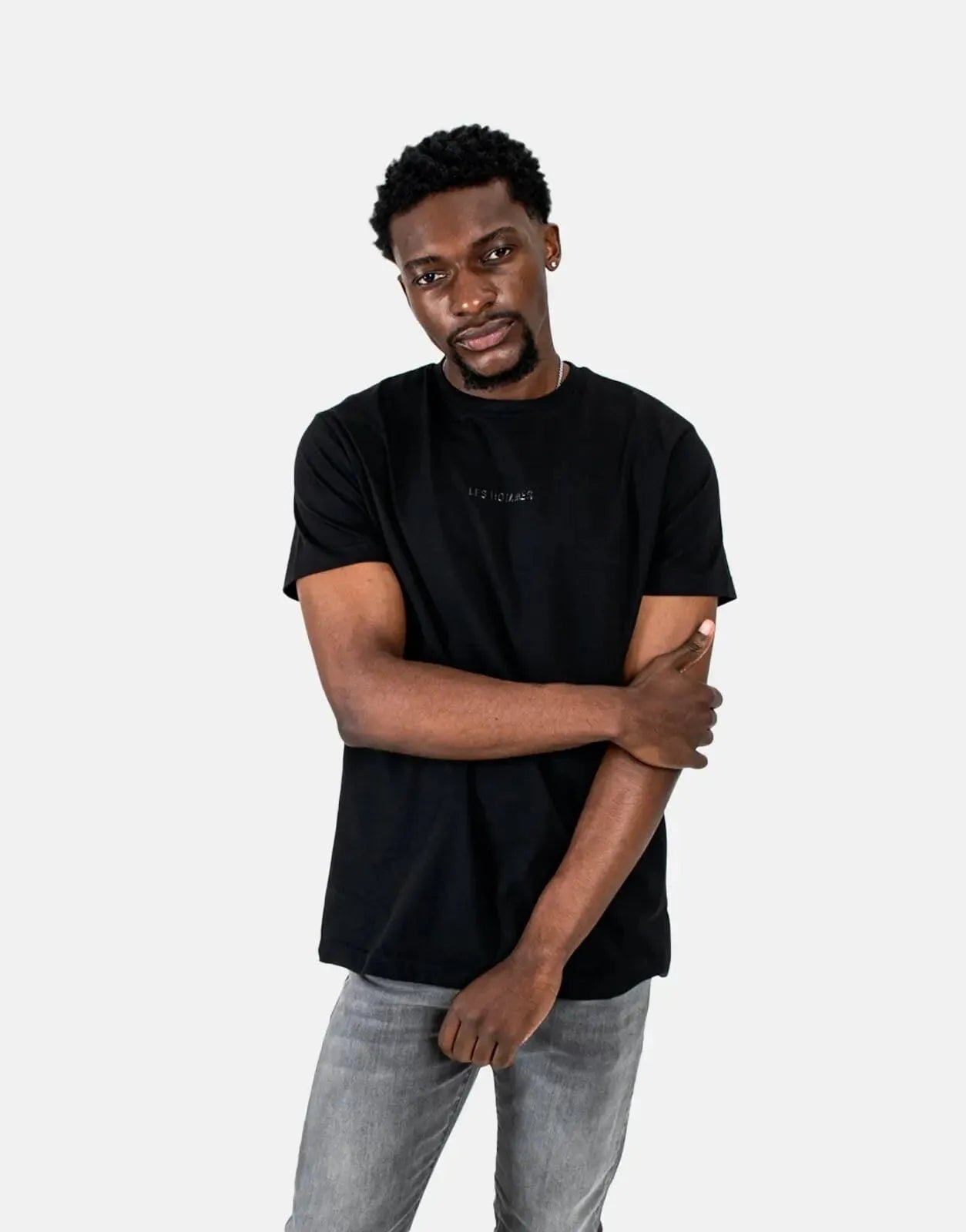 Les Hommes Centre Print Black T-Shirt Les Hommes