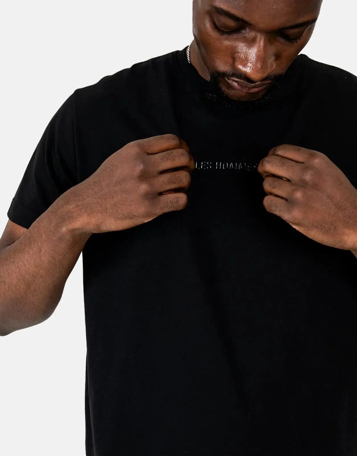 Les Hommes Centre Print Black T-Shirt Les Hommes