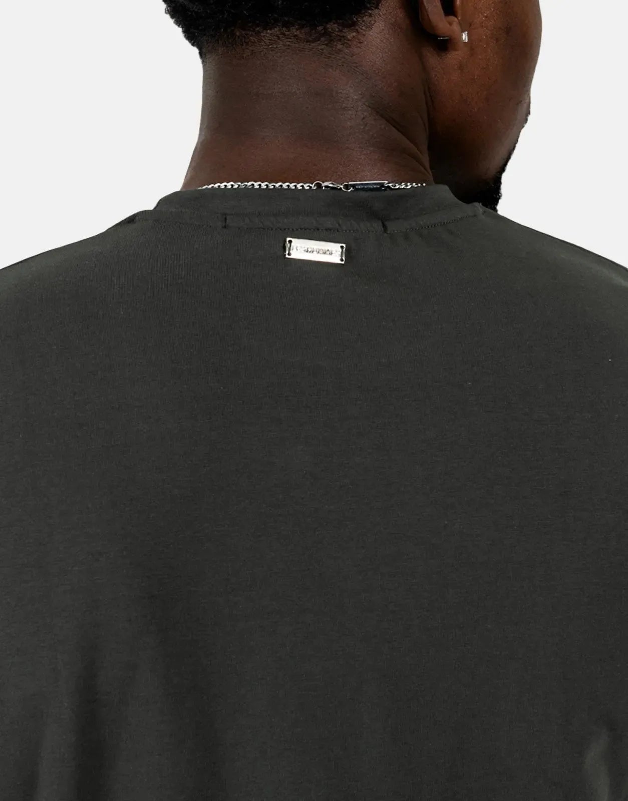 Les Hommes Centre Print Mil Green T-Shirt Les Hommes