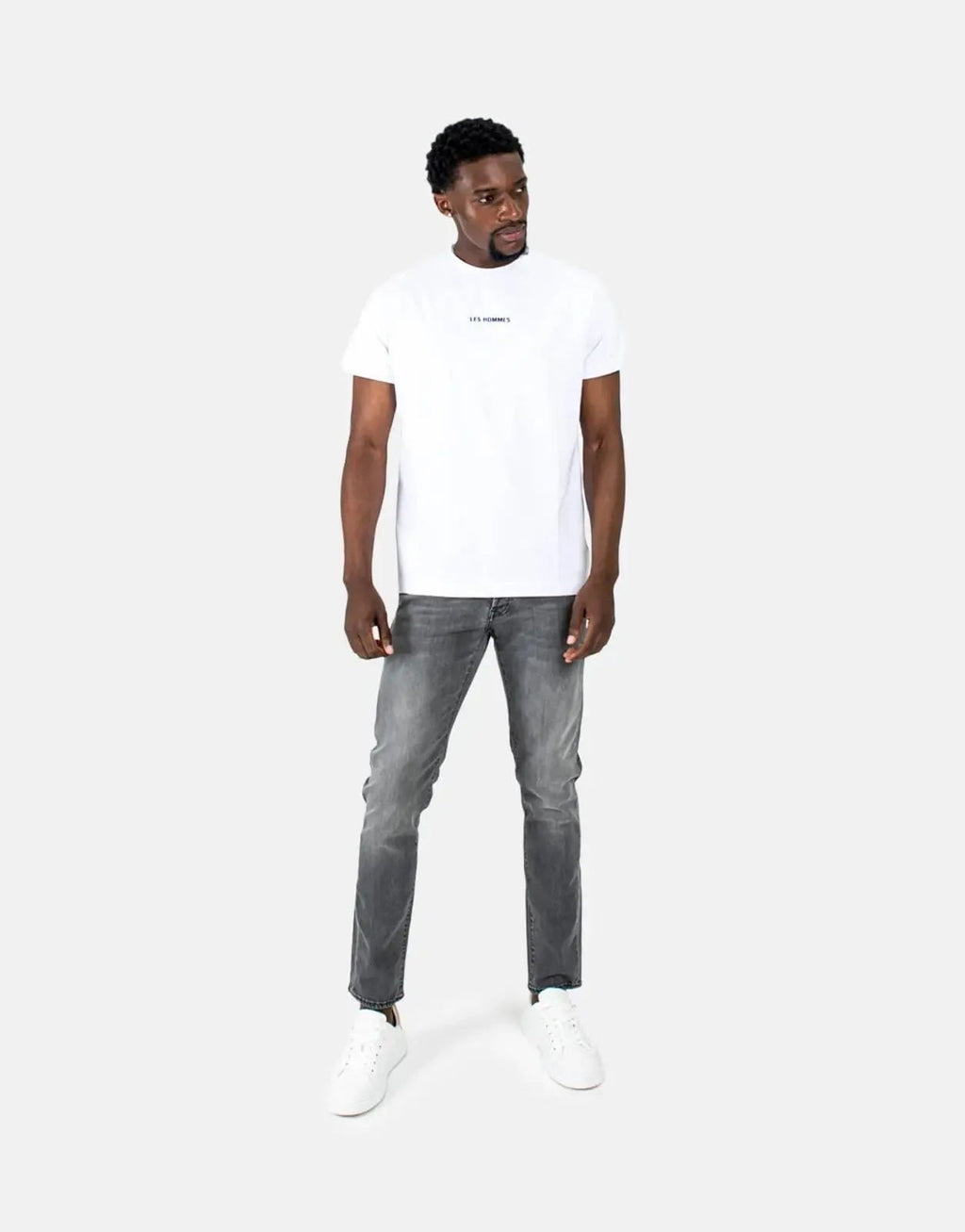 Les Hommes Centre Print White T-Shirt Les Hommes