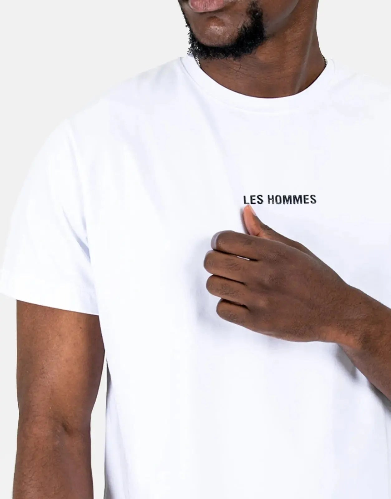 Les Hommes Centre Print White T-Shirt Les Hommes