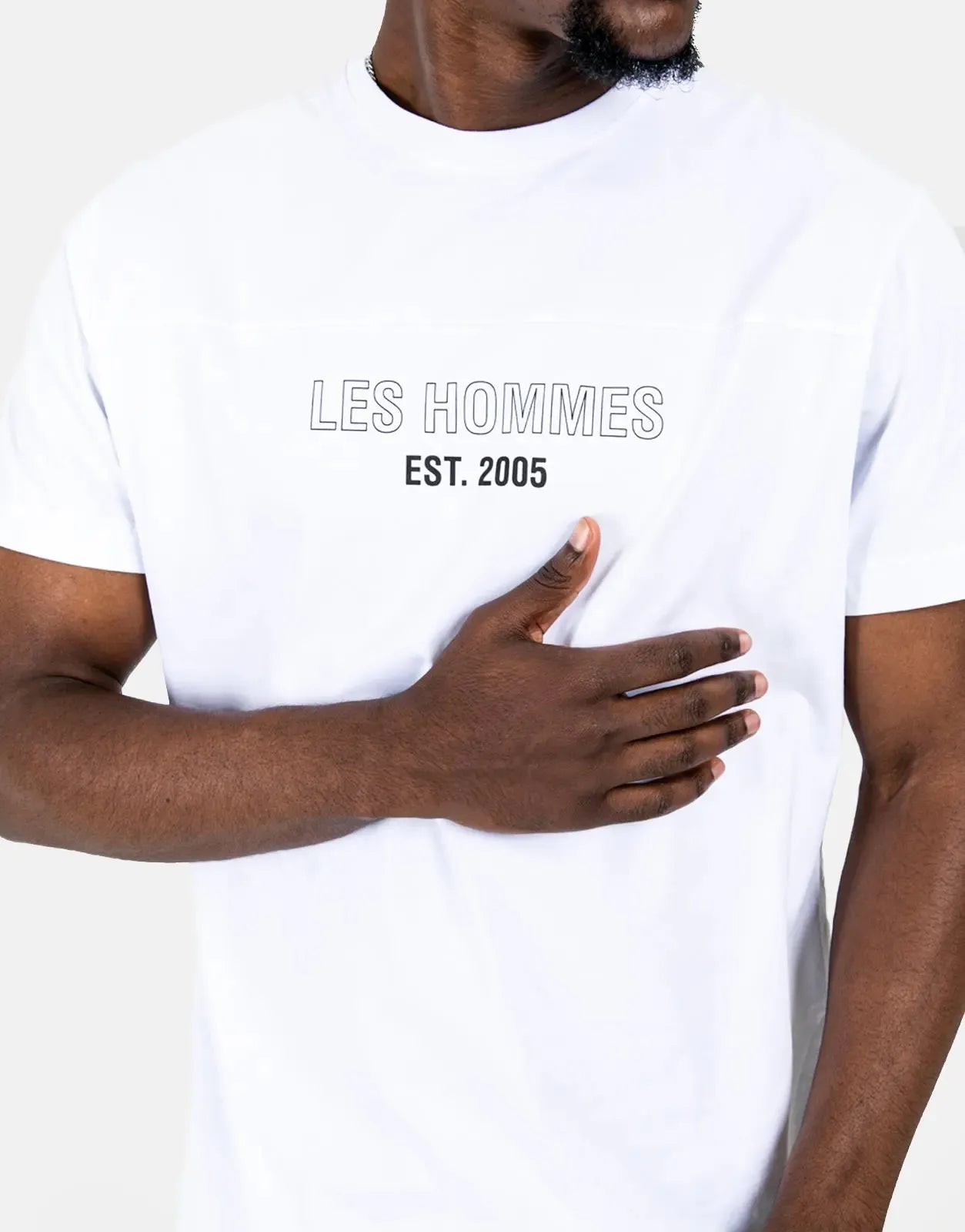 Les Hommes Est 2005 White T-Shirt Les Hommes