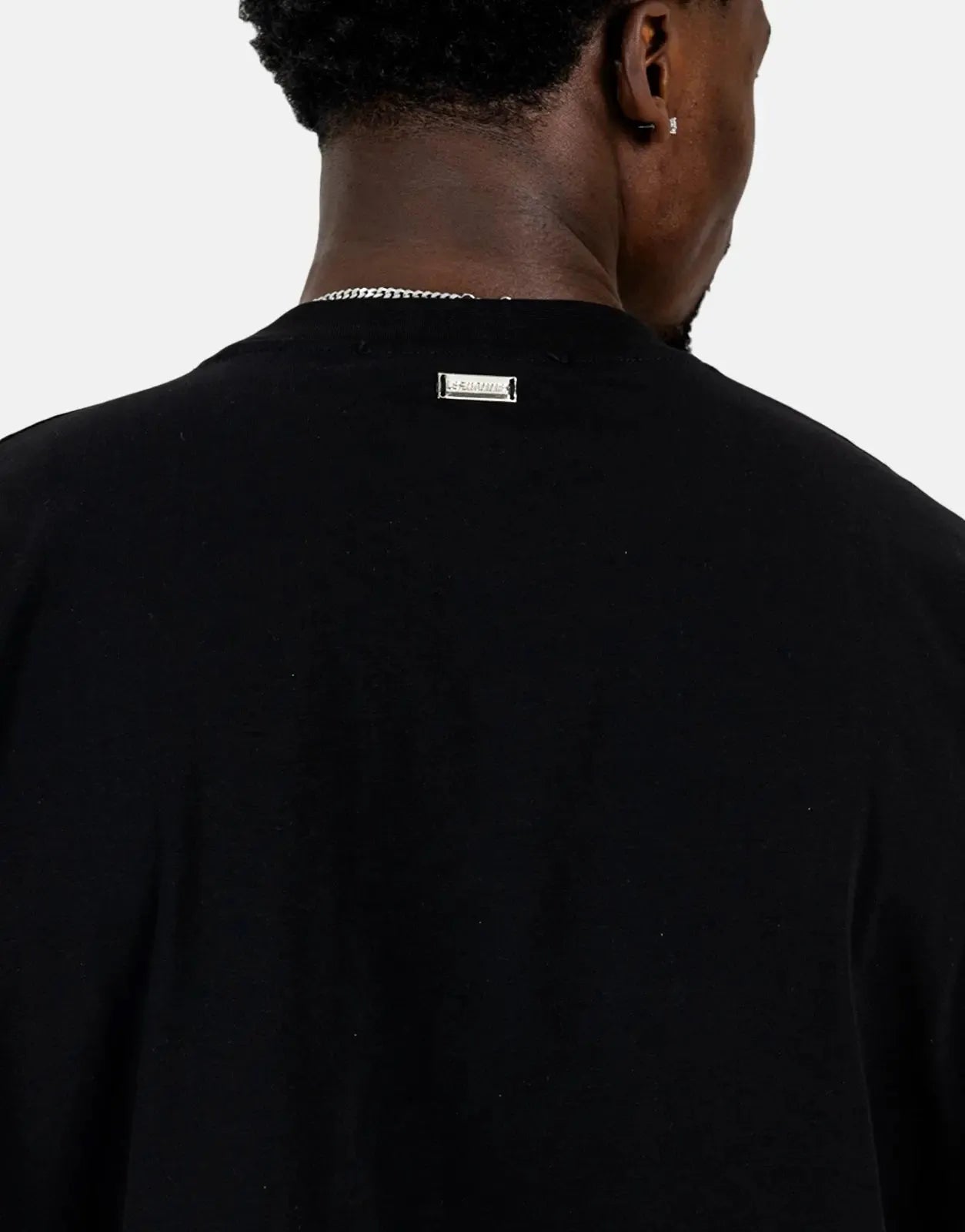 Les Hommes Glitter Print Black T-Shirt Les Hommes